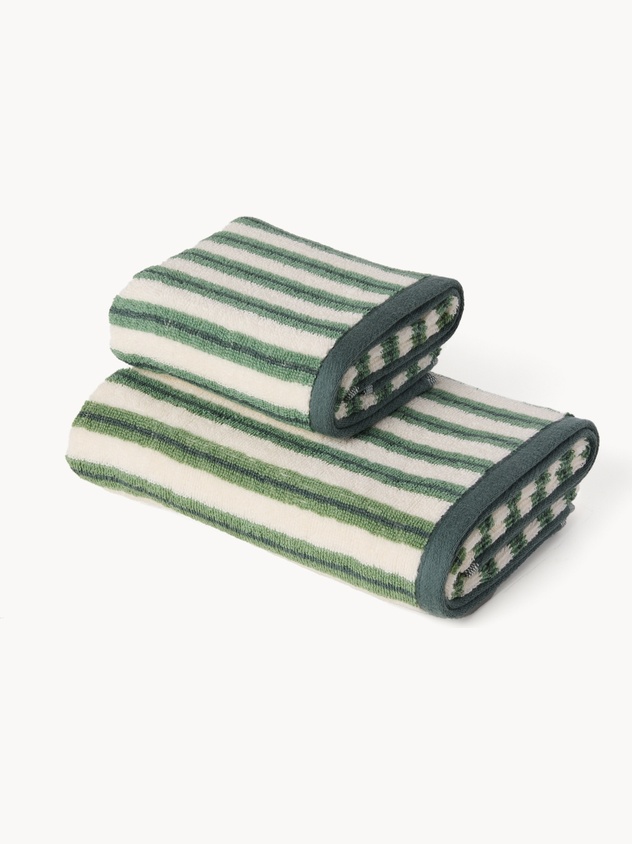 Yarn-dyed cotton towel