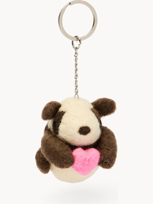 Portachiavi in feltro a panda