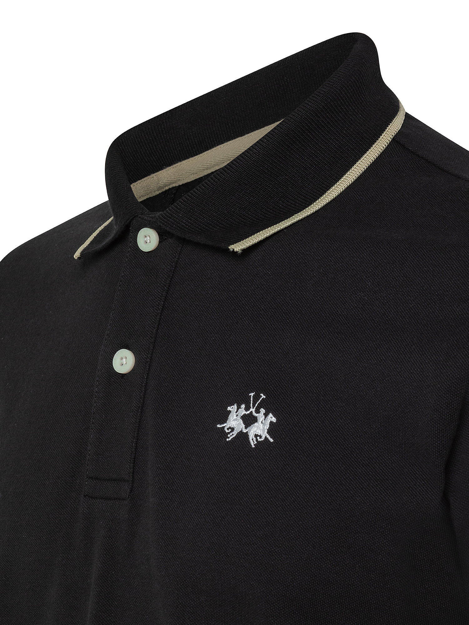Regular-fit classic piqué polo shirt, Black, large image number 2