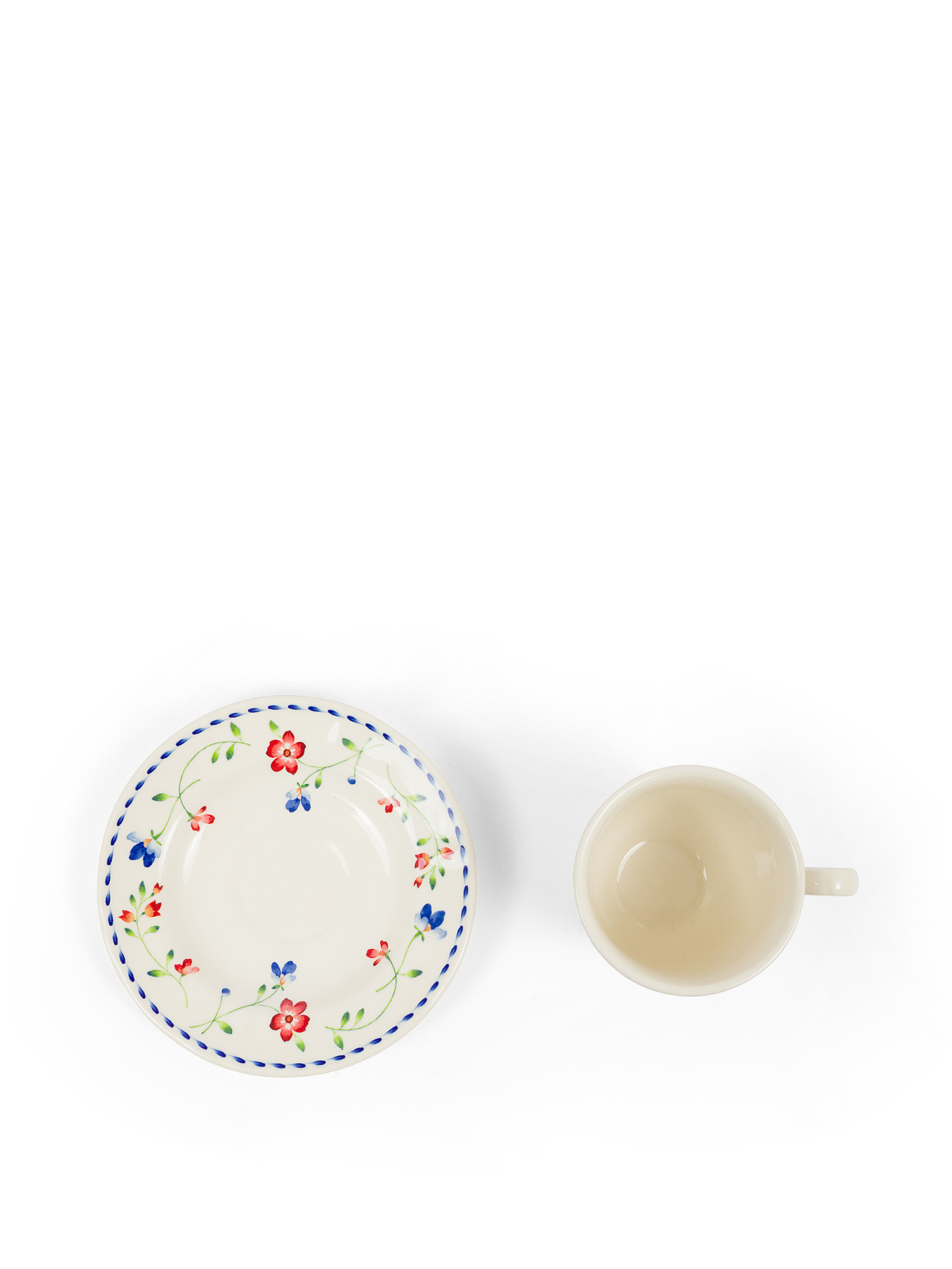 Freesia ceramic tea cup, White, large image number 1