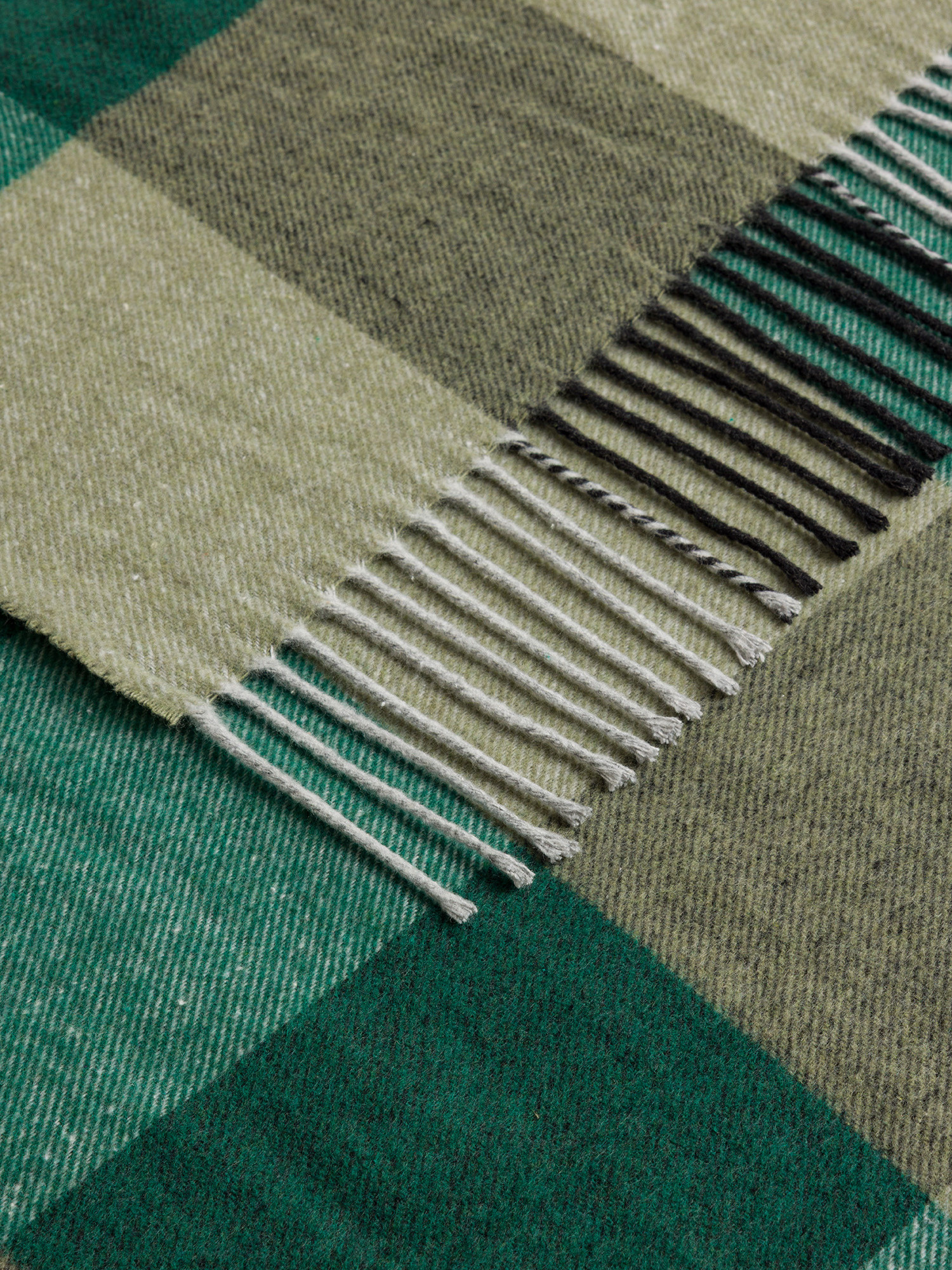 Plaid a quadri made in Italy, Verde, large image number 1