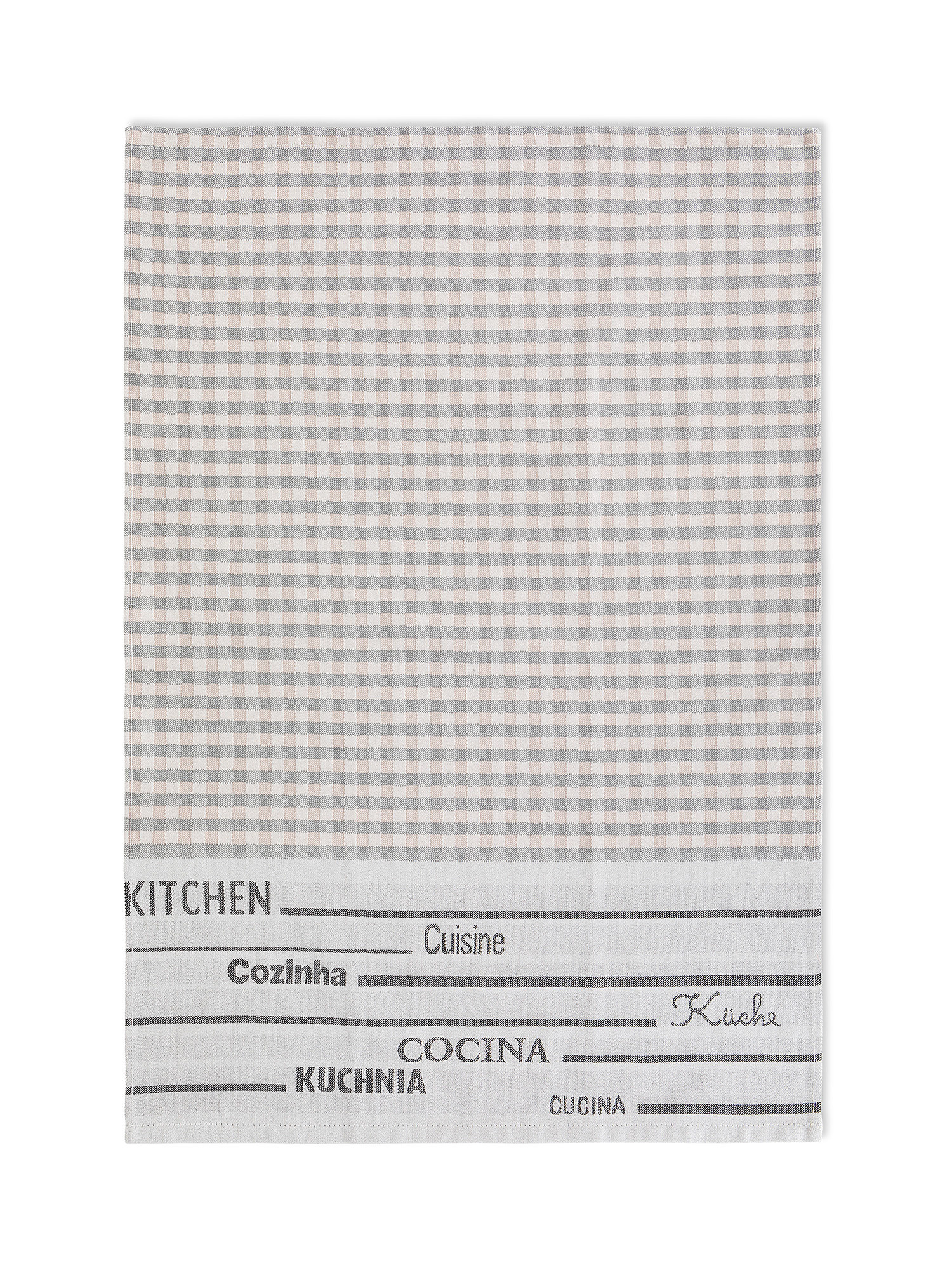 Set of 2 cotton tea towels with jacquard weave, White, large image number 2