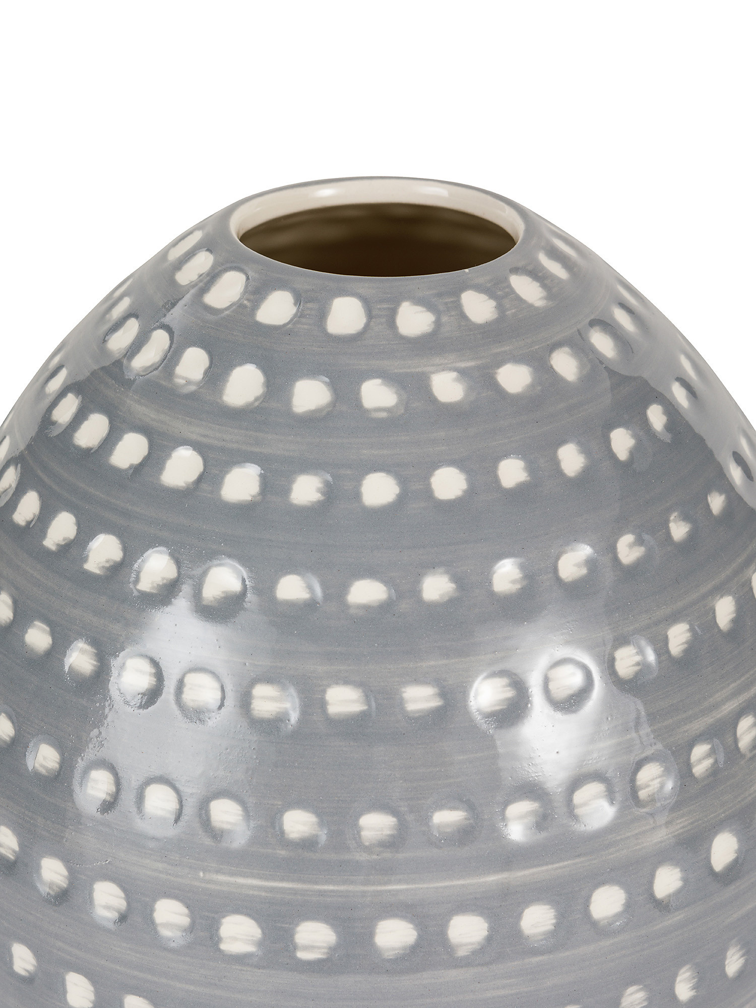 Portuguese handcrafted ceramic vase, Grey, large image number 1