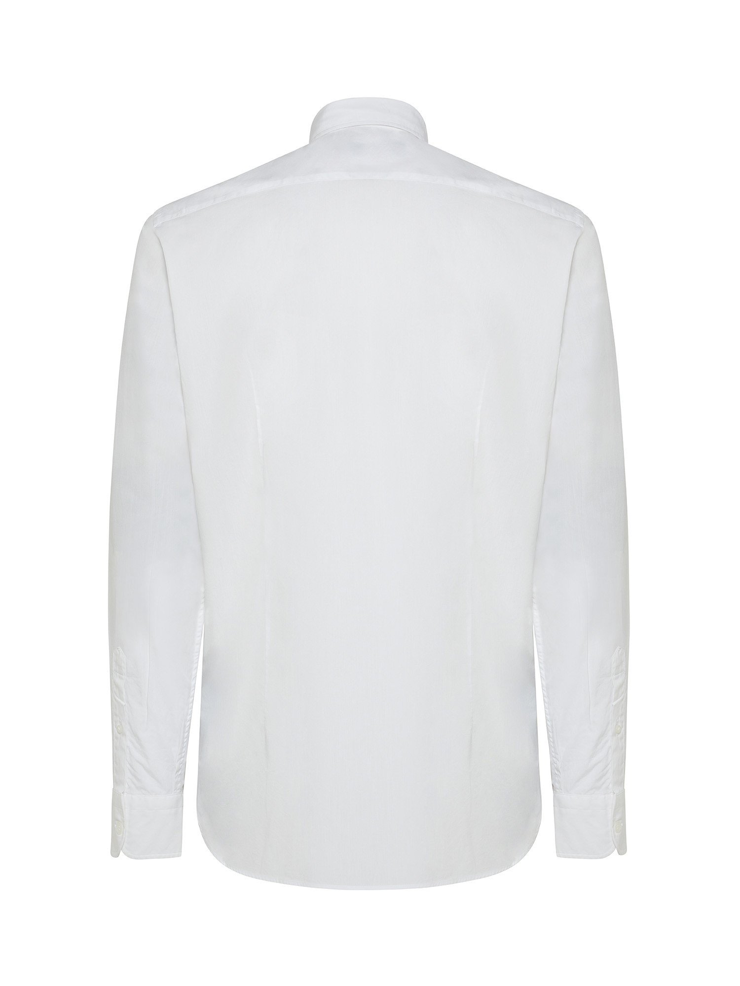 Luca D'Altieri - Slim fit shirt in pure cotton, White, large image number 1