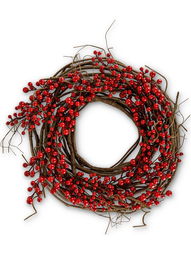 Decorative wreath branches and berries