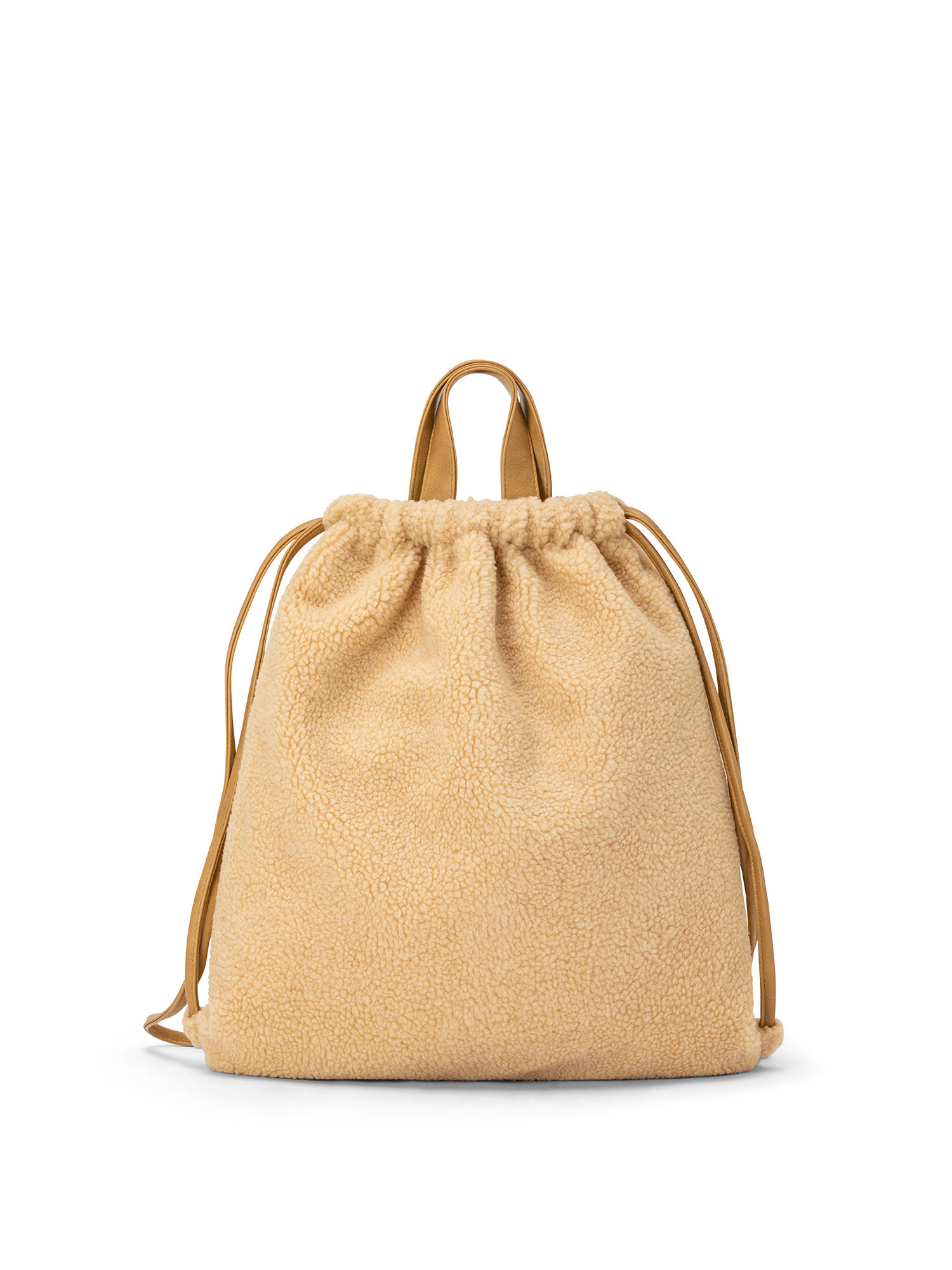 Koan - Faux fur backpack, Beige, large image number 0