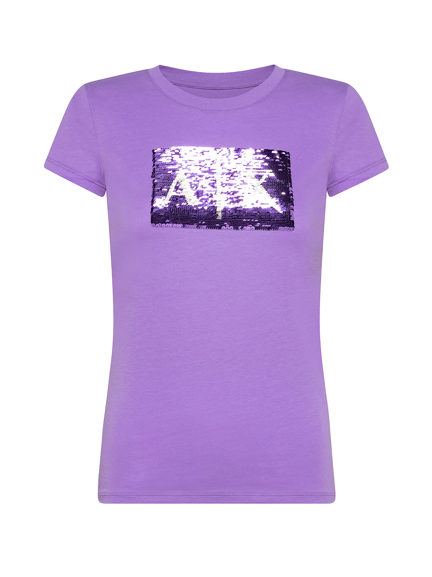 T-shirt con paillettes, Viola lilla, large image number 0