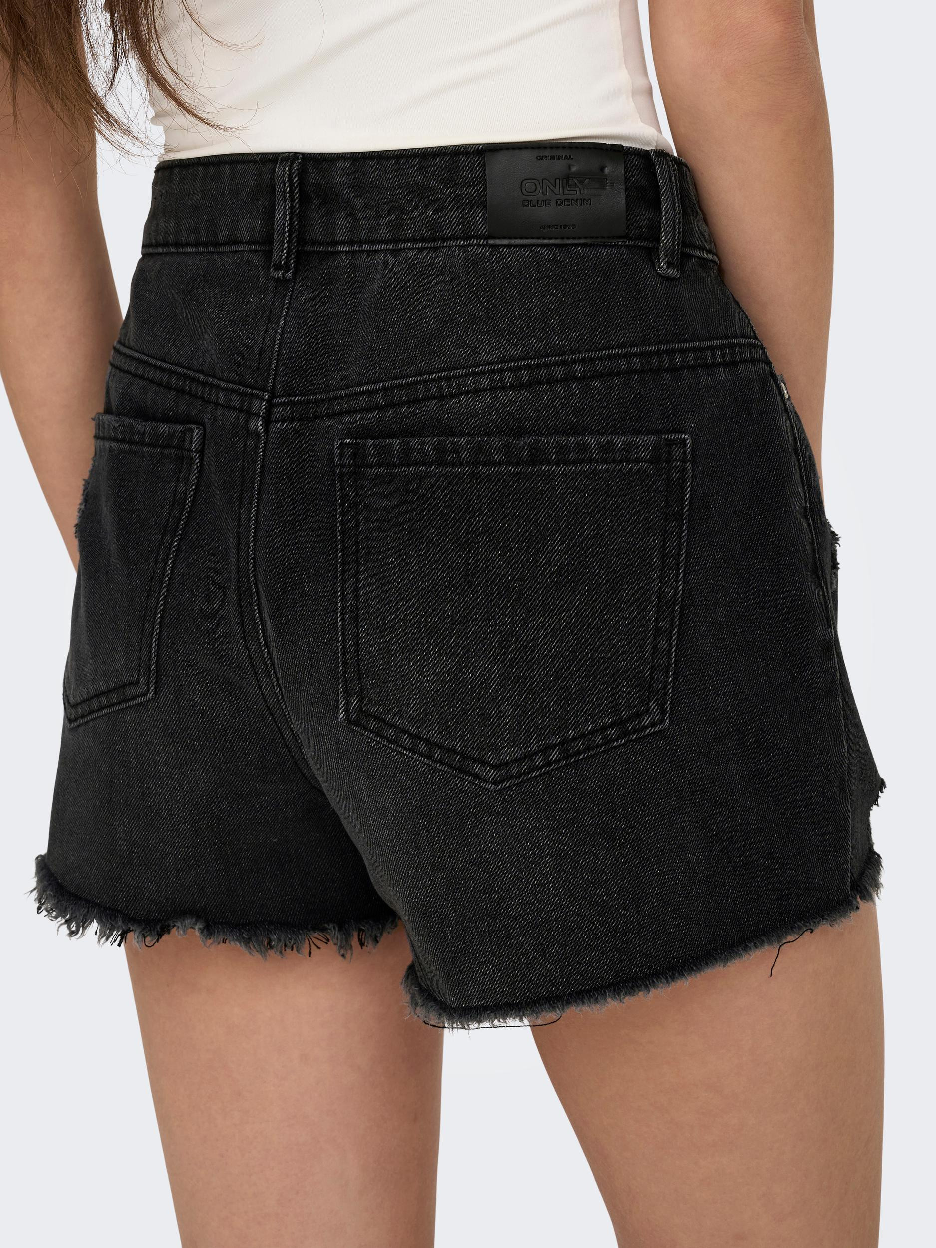 Only - Regular fit five-pocket shorts, Black, large image number 3