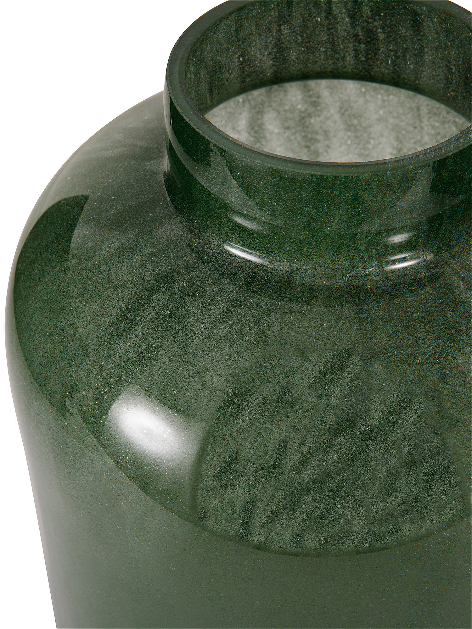 Colored paste glass vase, Green, large image number 1
