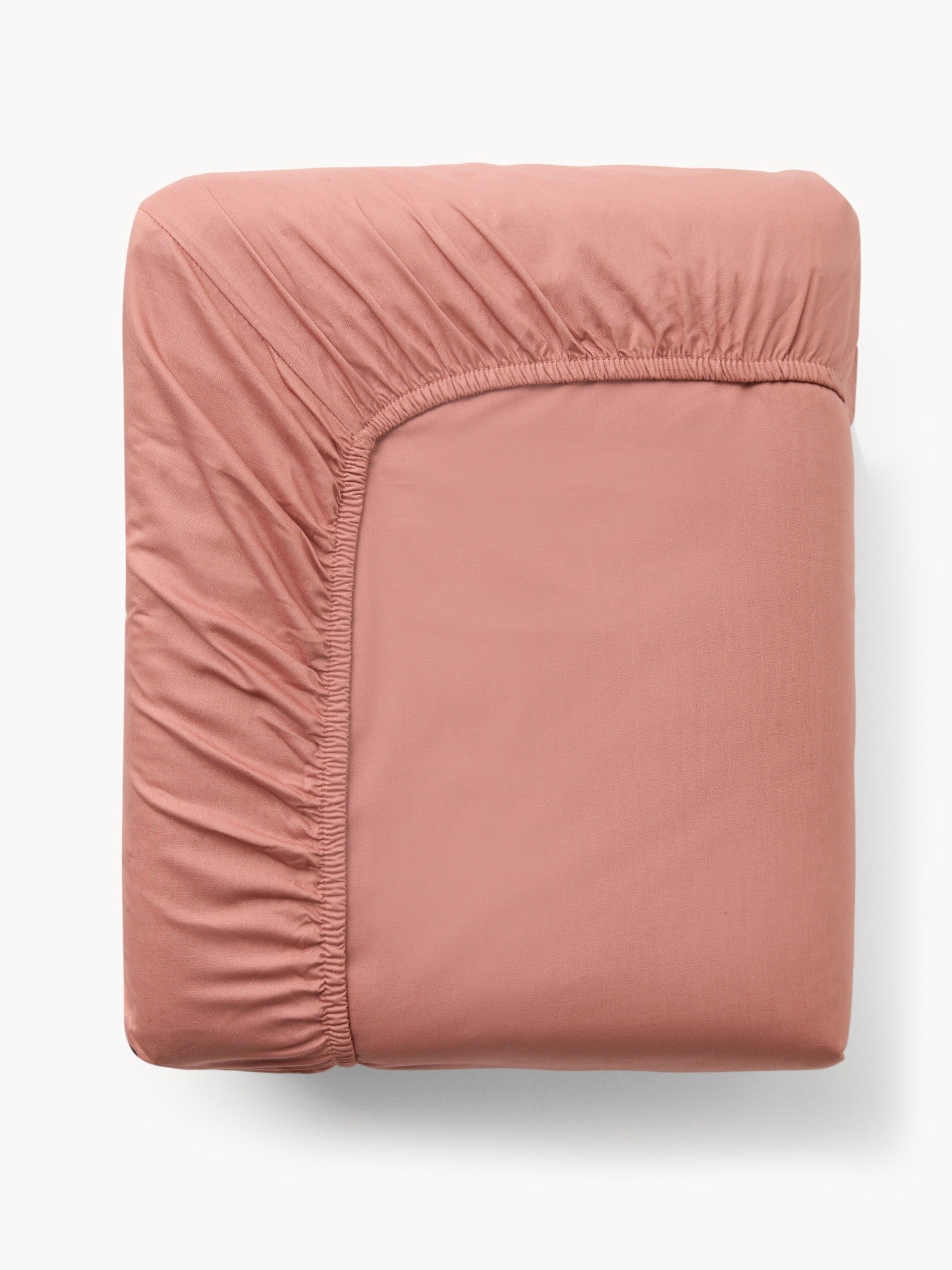 Lenzuolo con angoli in cotone percalle tinta unita - Prezzo di lancio, Rosa scuro, large image number 0