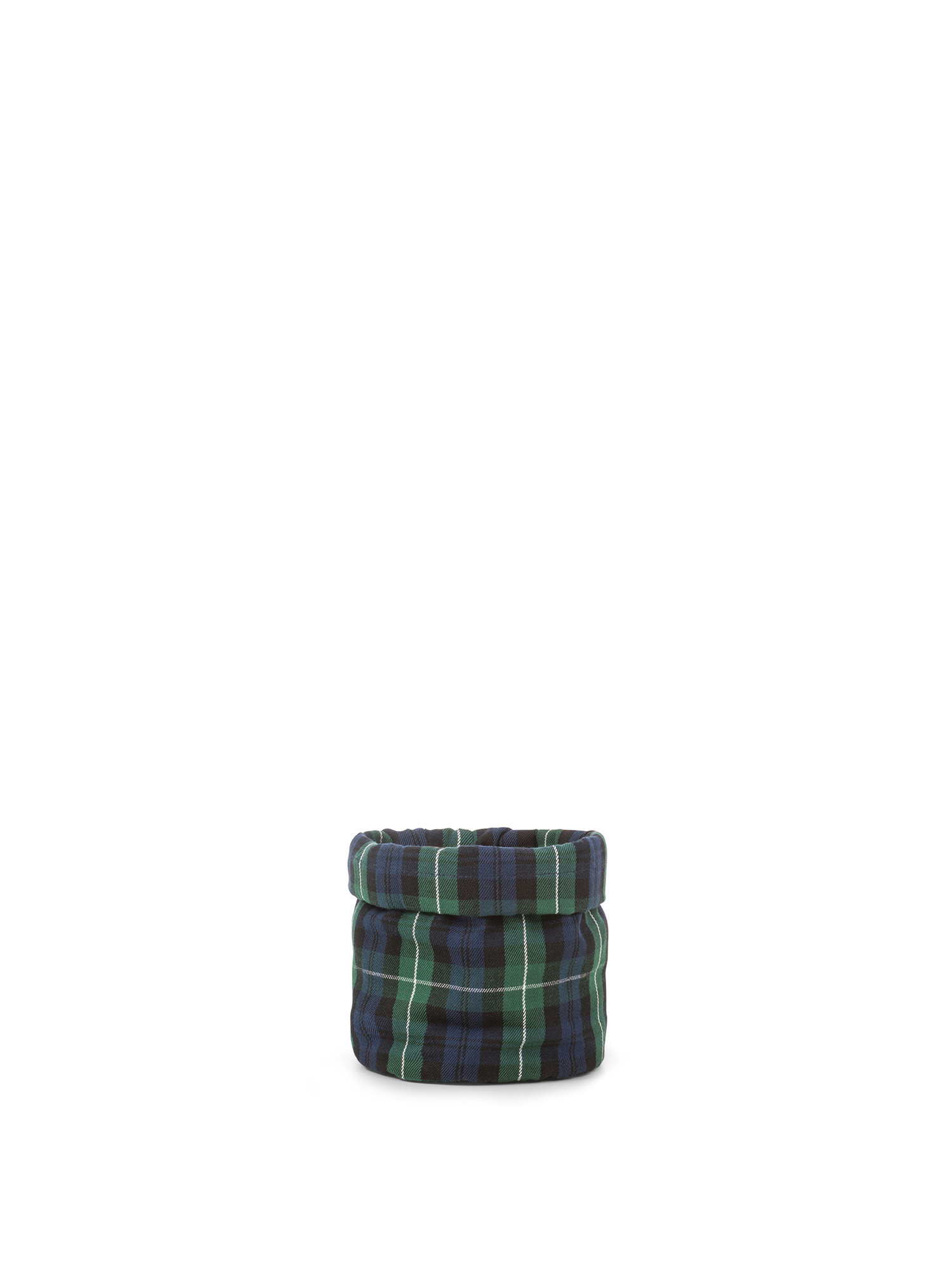 Cestino twill di cotone tartan, Blu, large image number 0