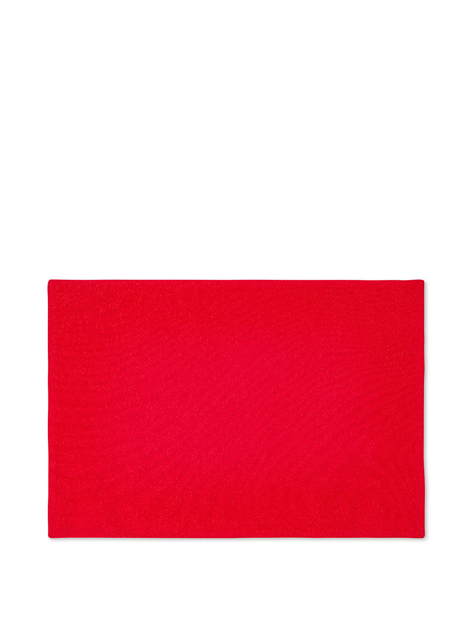 Cotton placemat with lurex threads, Red, large image number 0