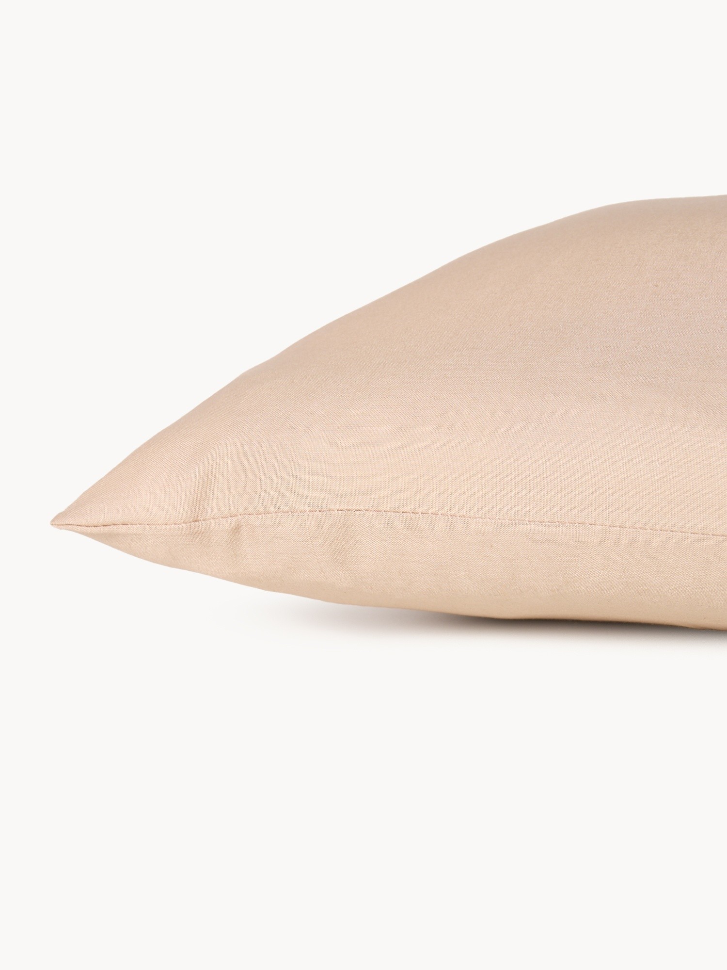 Solid-color pure cotton fitted sheet | 30cm wide, TAUPE, large image number 1