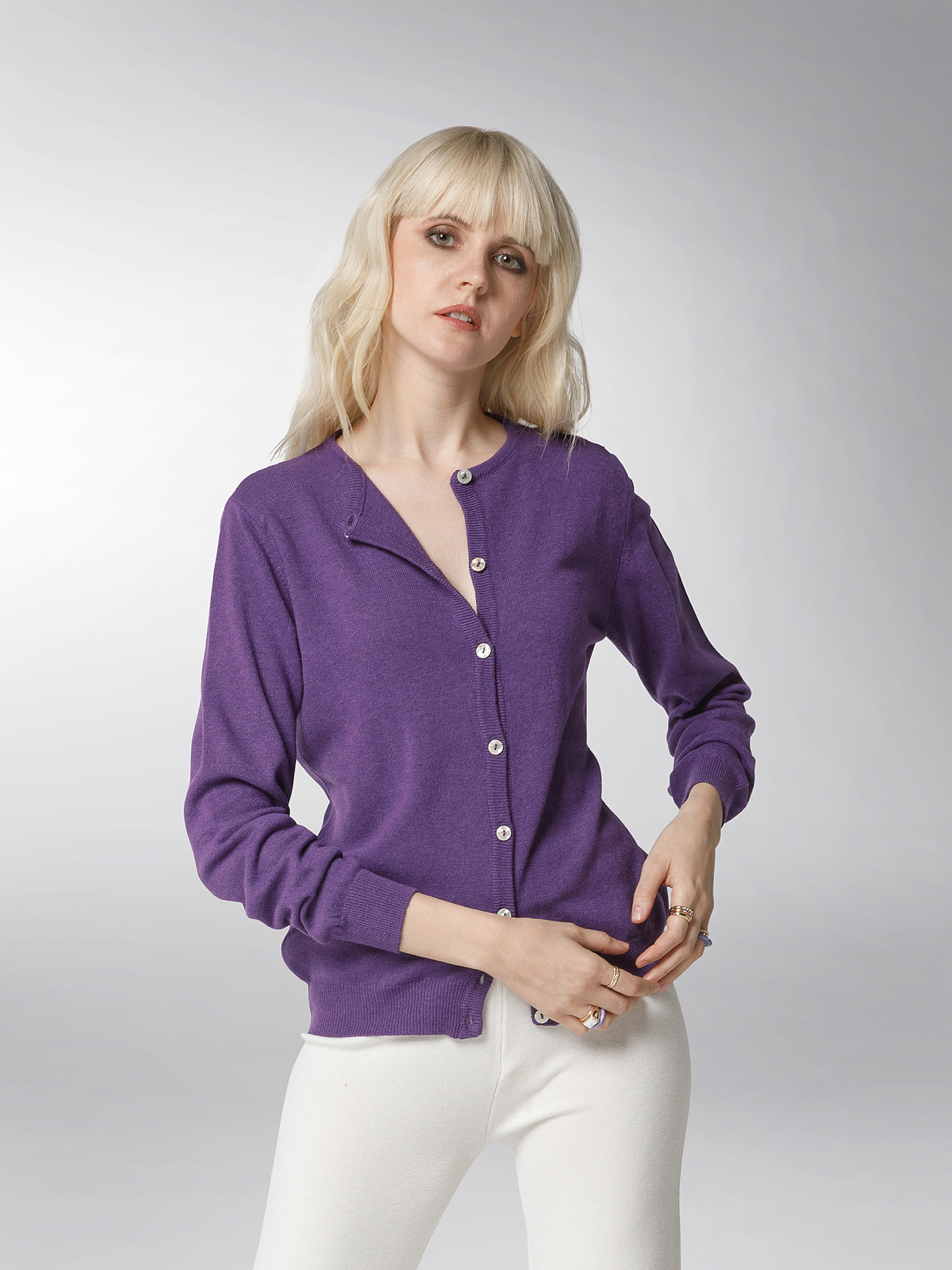 K Collection - Cardigan, Purple, large image number 3