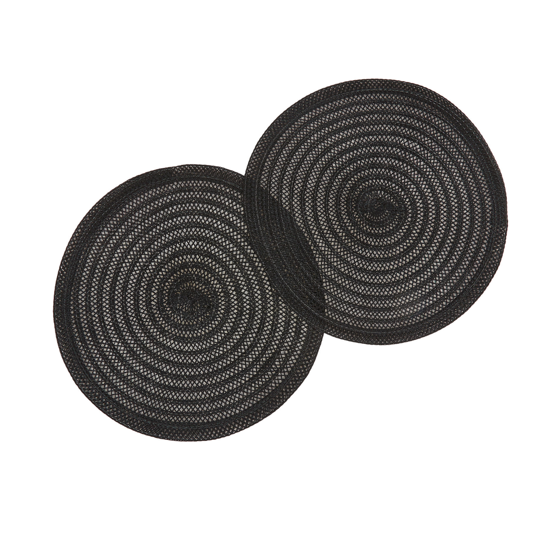 Set of 2 woven placemats, Black, large image number 0
