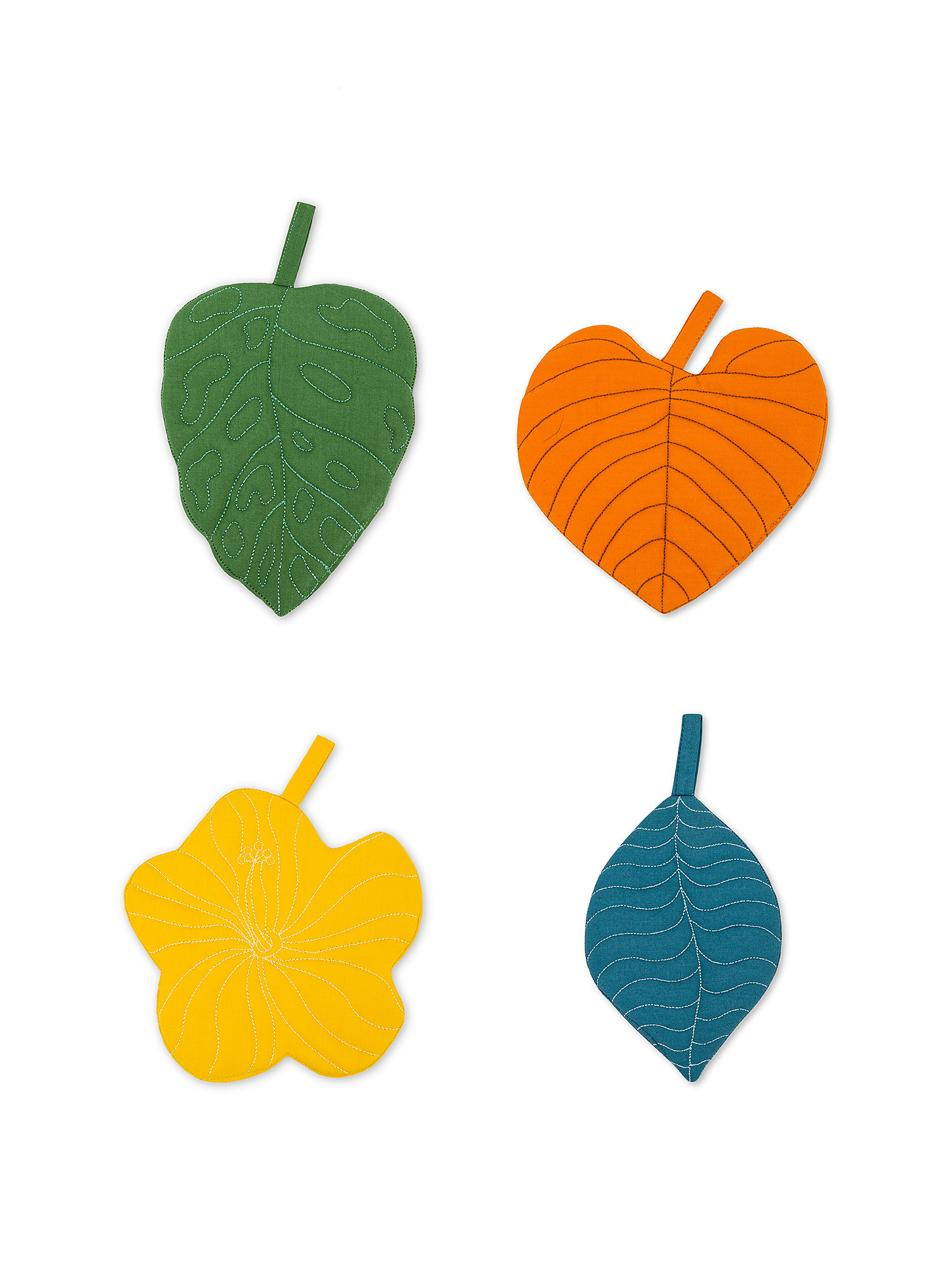 Leaf-shaped pot holder, Multicolor, large image number 0