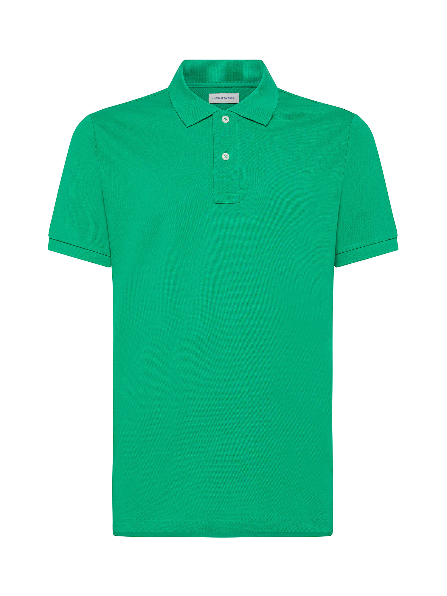 Luca D'Altieri - Polo in pure cotton, Green, large image number 0