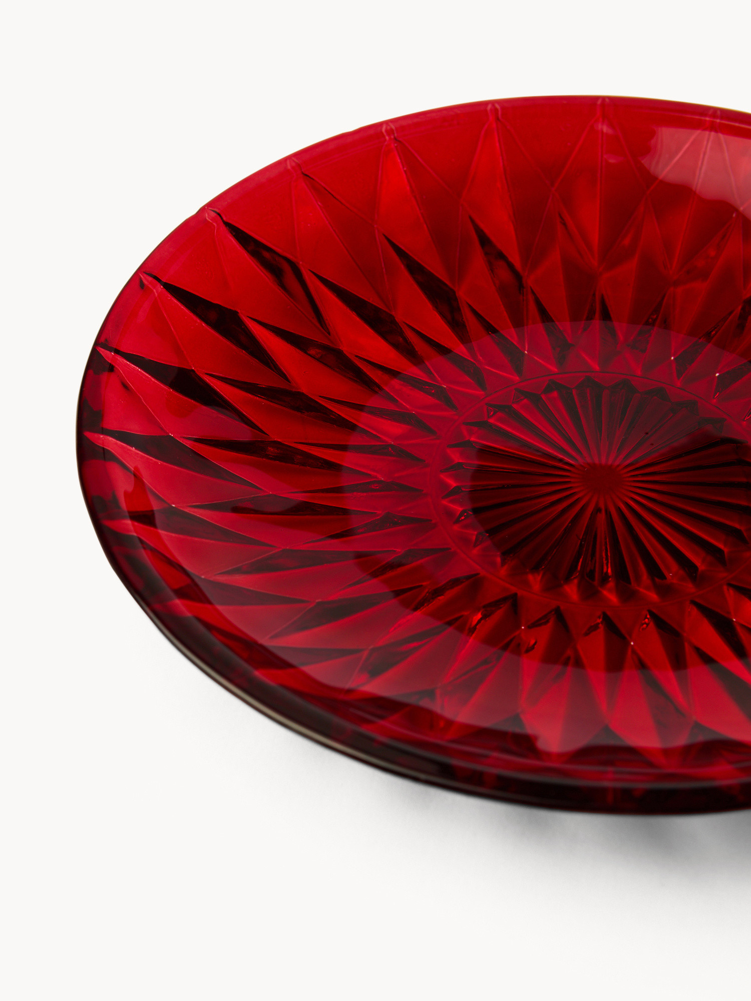 Designer glass decanter, Red, large image number 1