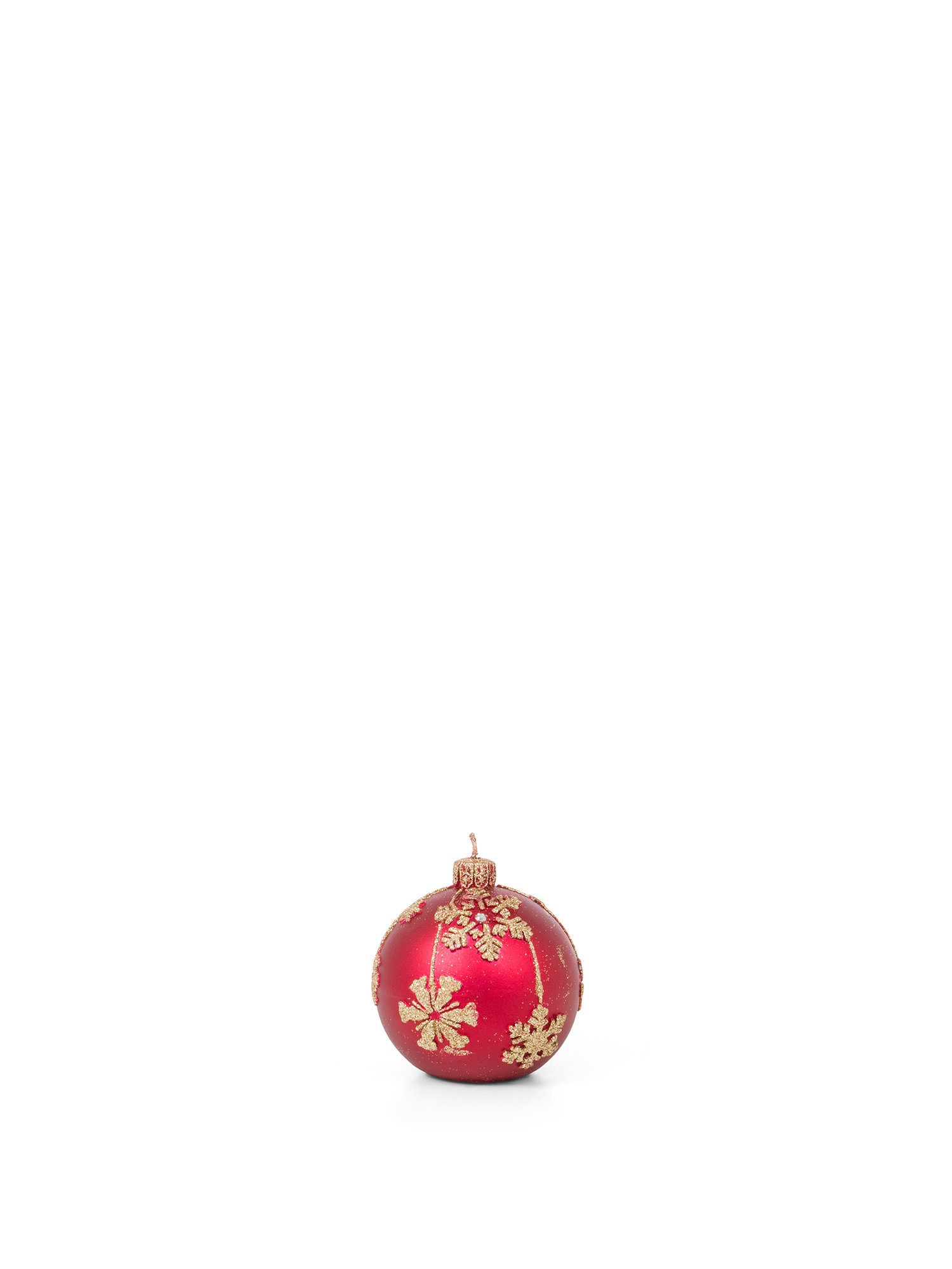 Christmas bauble candle, Red, large image number 0