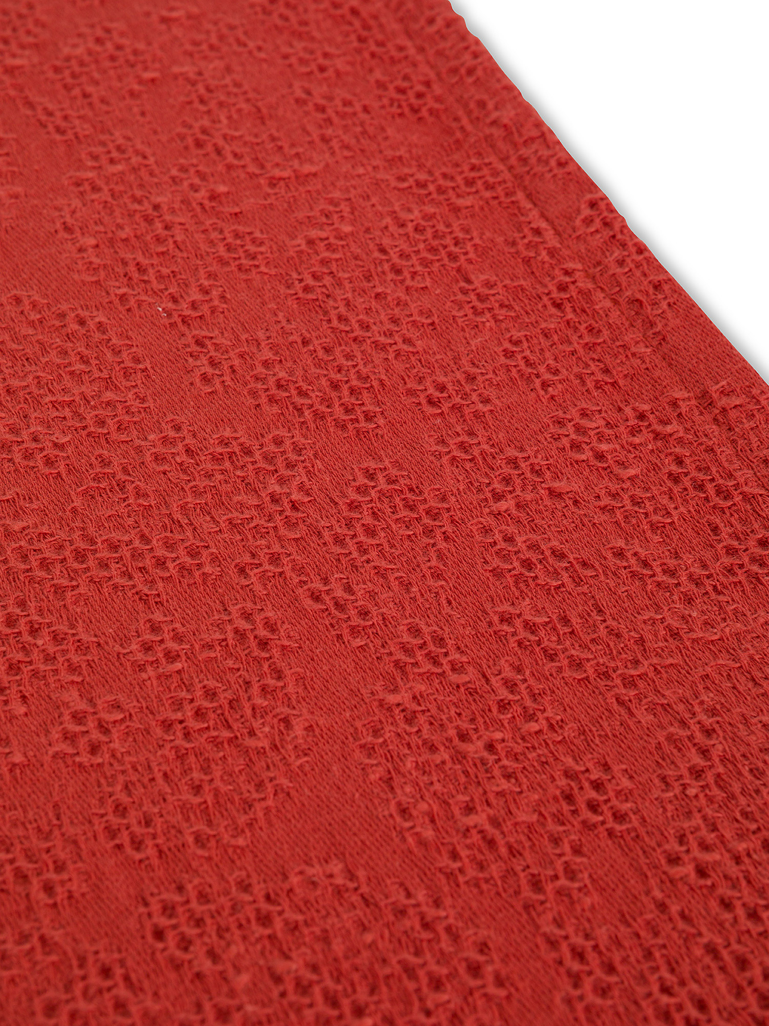 Pure cotton honeycomb runner, Red, large image number 1