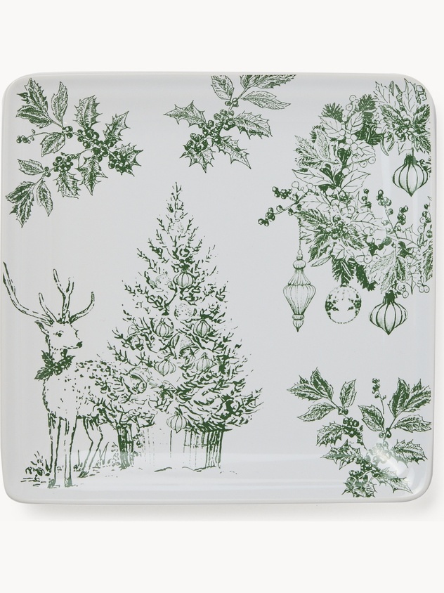 Piattino in stoneware forma di albero di Natale
