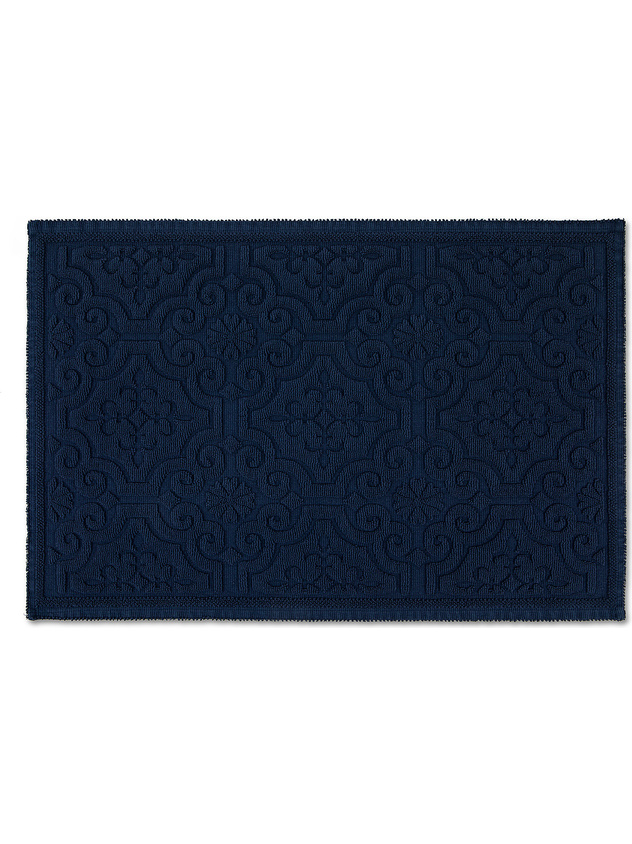 Zefiro solid color cotton shower mat