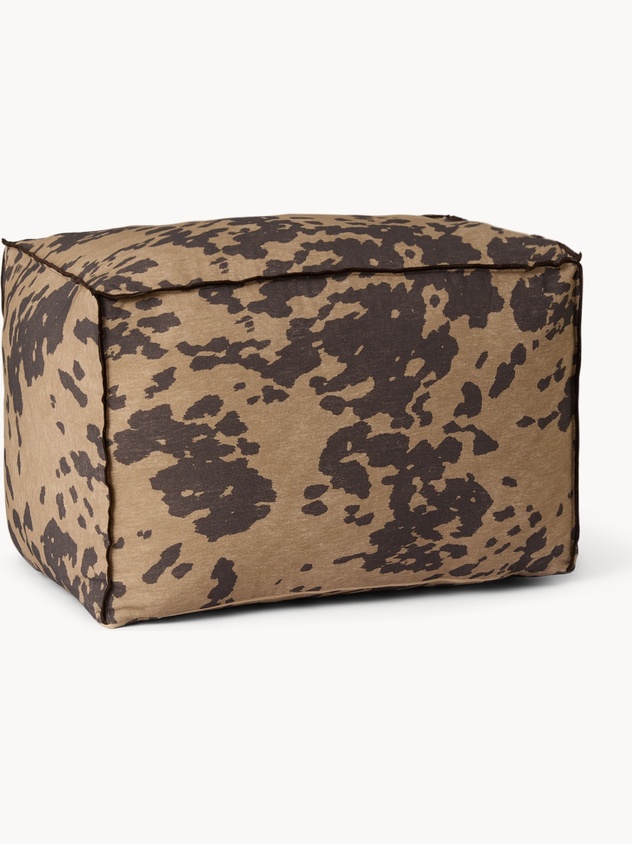 Cowhide print pouf - Discounted Price