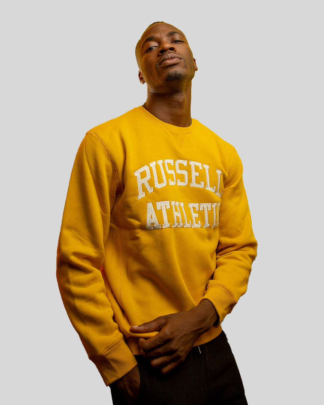 Russell Athletic - Sweatshirt with embroidery, Yellow, large image number 2