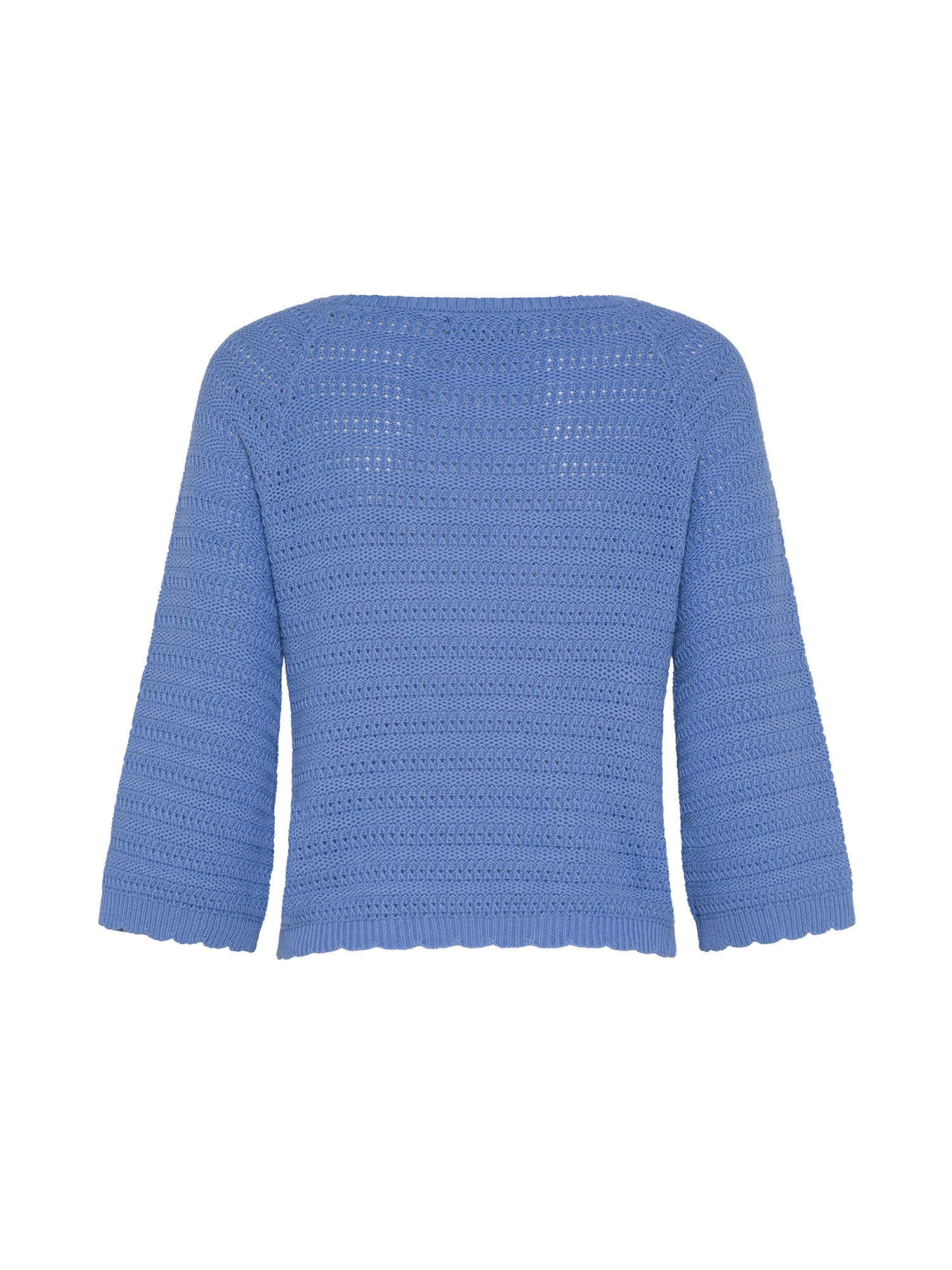 Koan - Fancy stitch pullover in cotton with embroidery, Light Blue, large image number 1