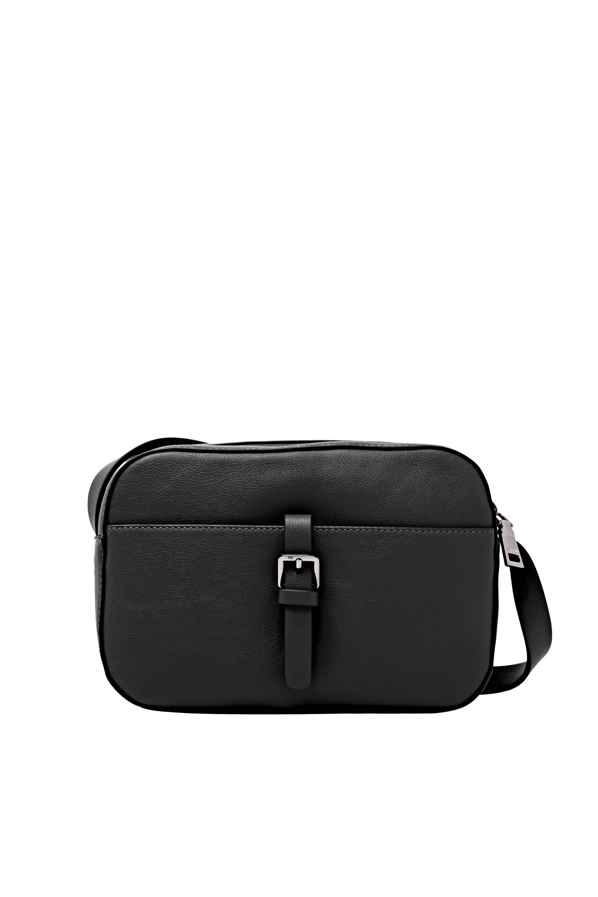 Leatherette shoulder bag, Black, large image number 0