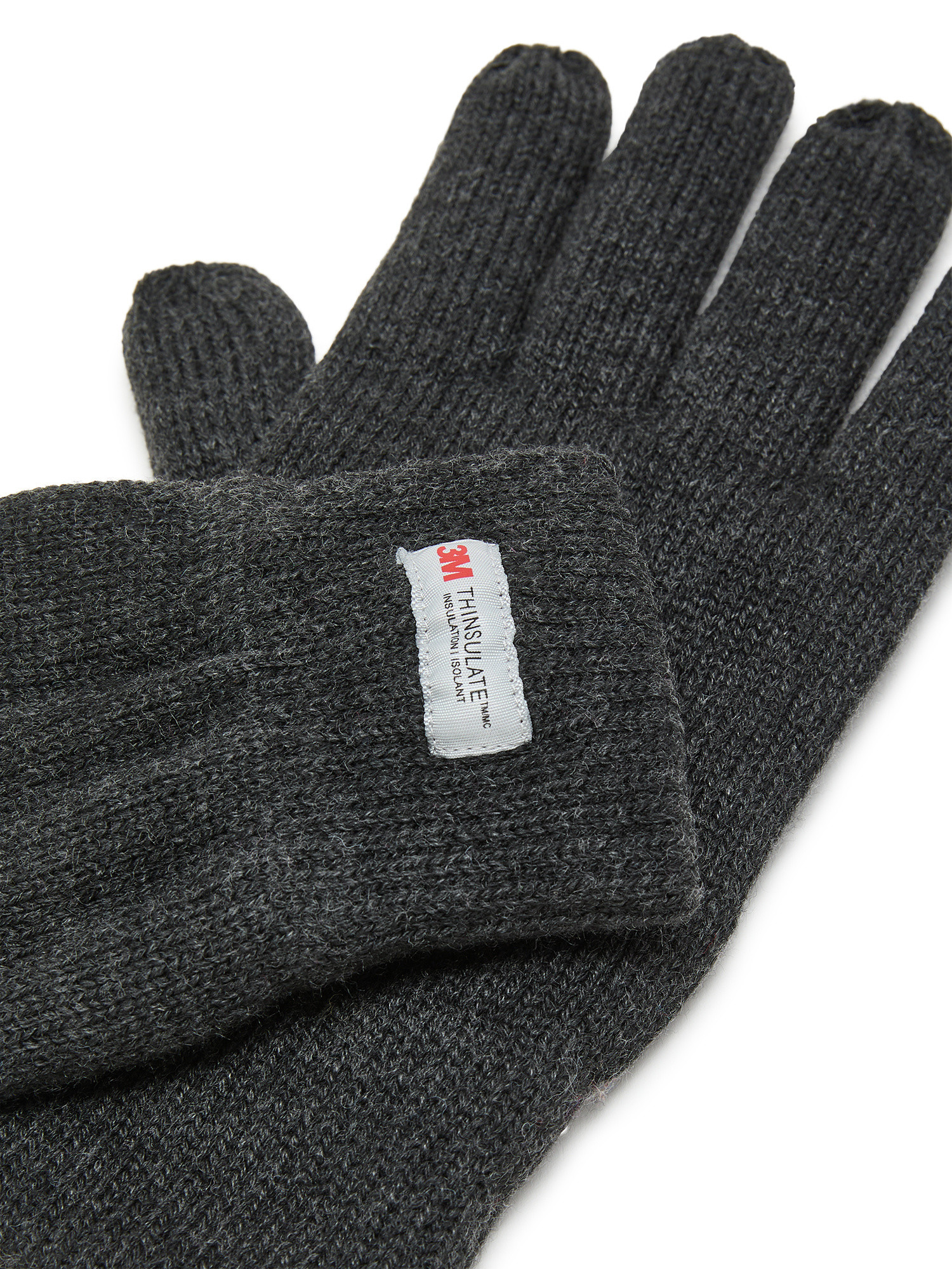 Luca D'Altieri - Knitted gloves, Anthracite, large image number 1