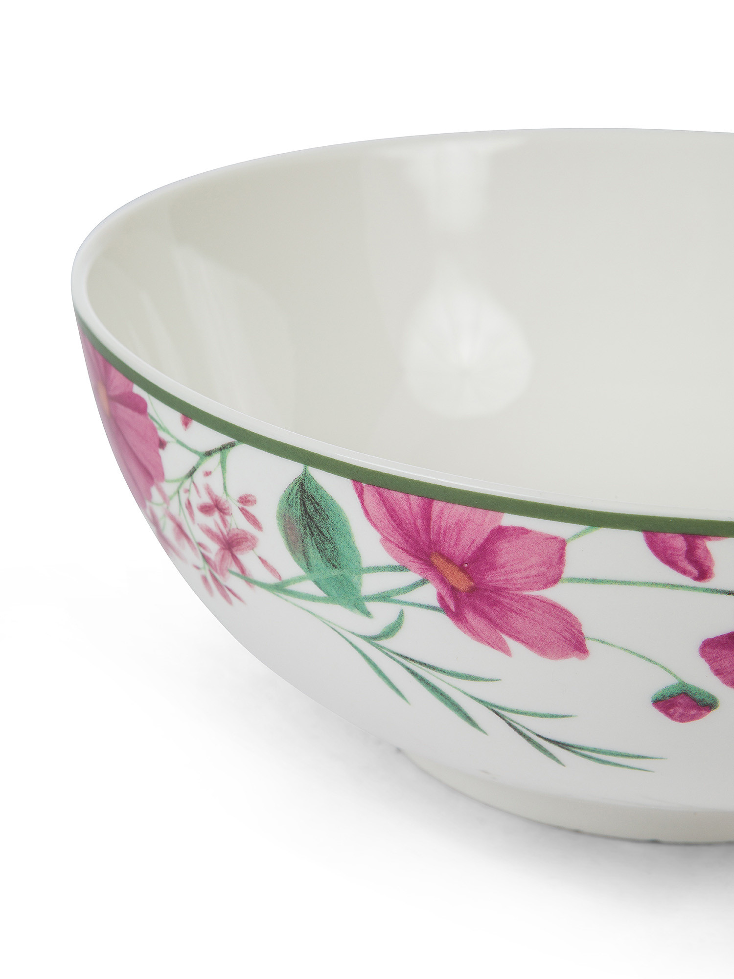 New bone china bowl with flower, Pink, large image number 1