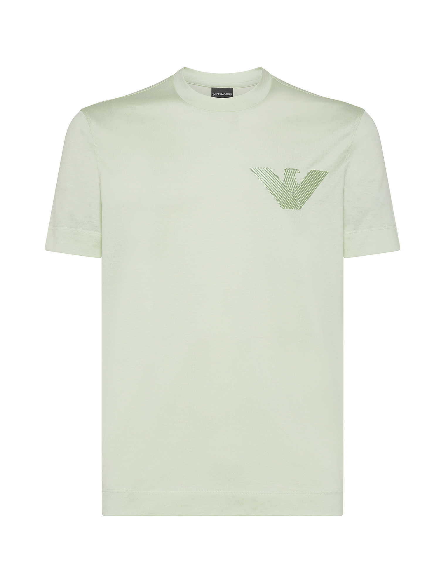 Emporio Armani - T-shirt in cotone con logo, Verde lime, large image number 0