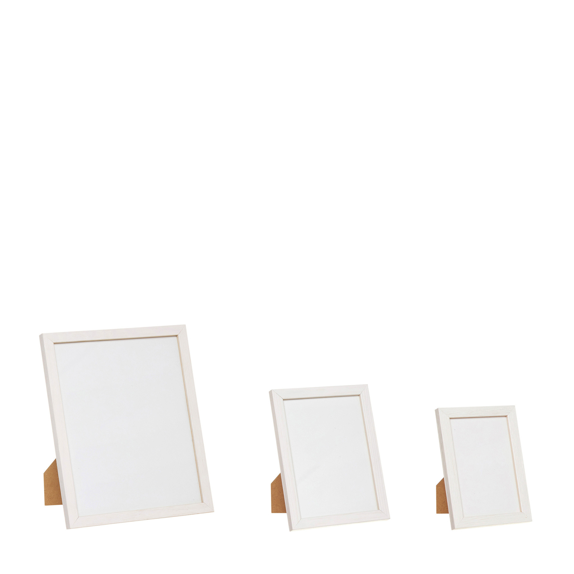 White wood photo frame, , large image number 1
