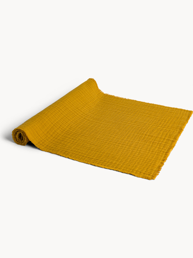 Runner in mussola di puro cotone