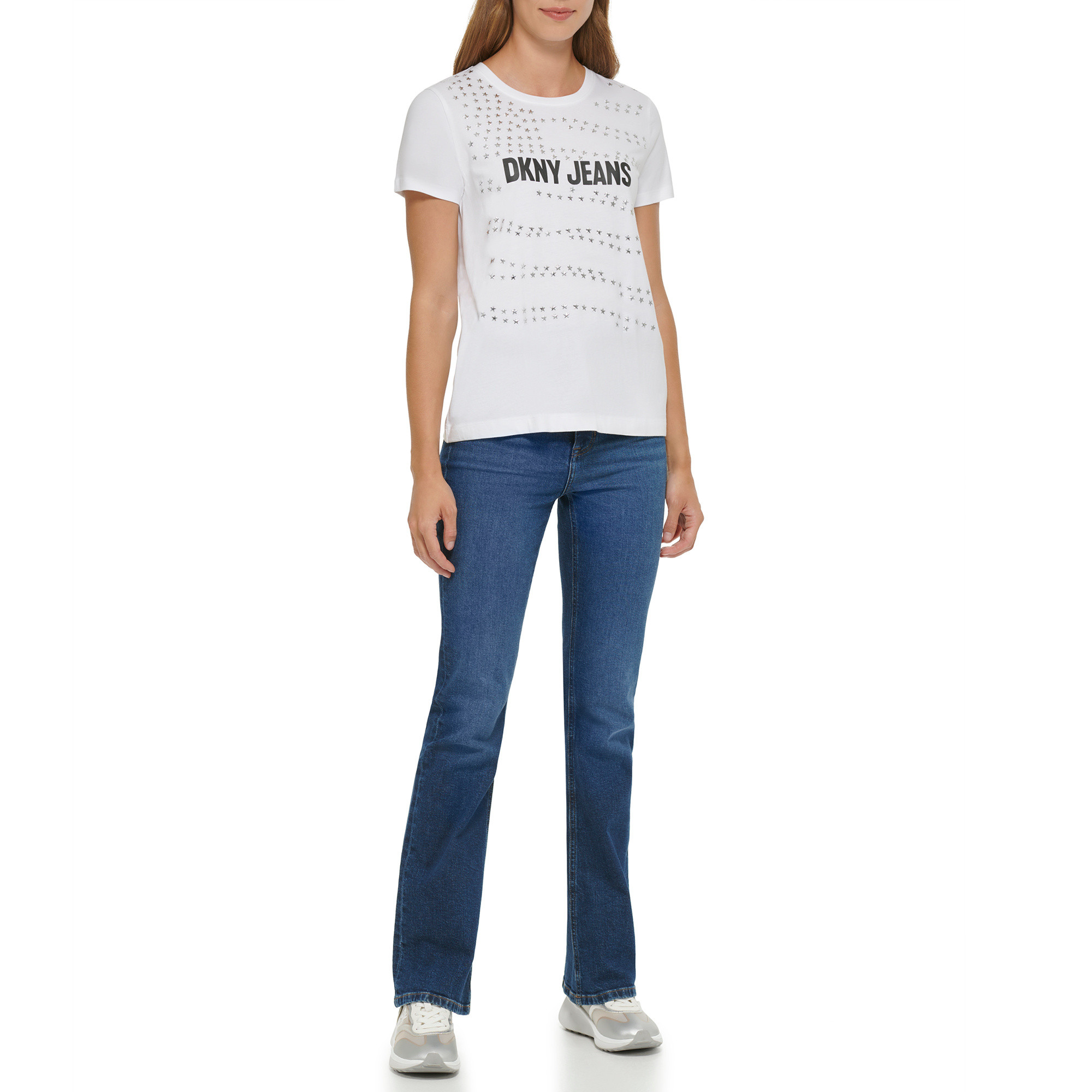 DKNY - T-shirt con logo, Bianco, large image number 6
