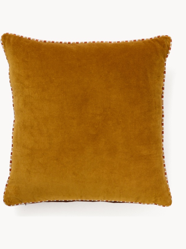 Reversible velvet cushion 45x45cm