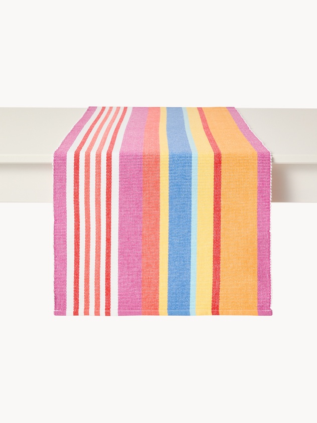Striped Yarn-Dyed Cotton Table Runner