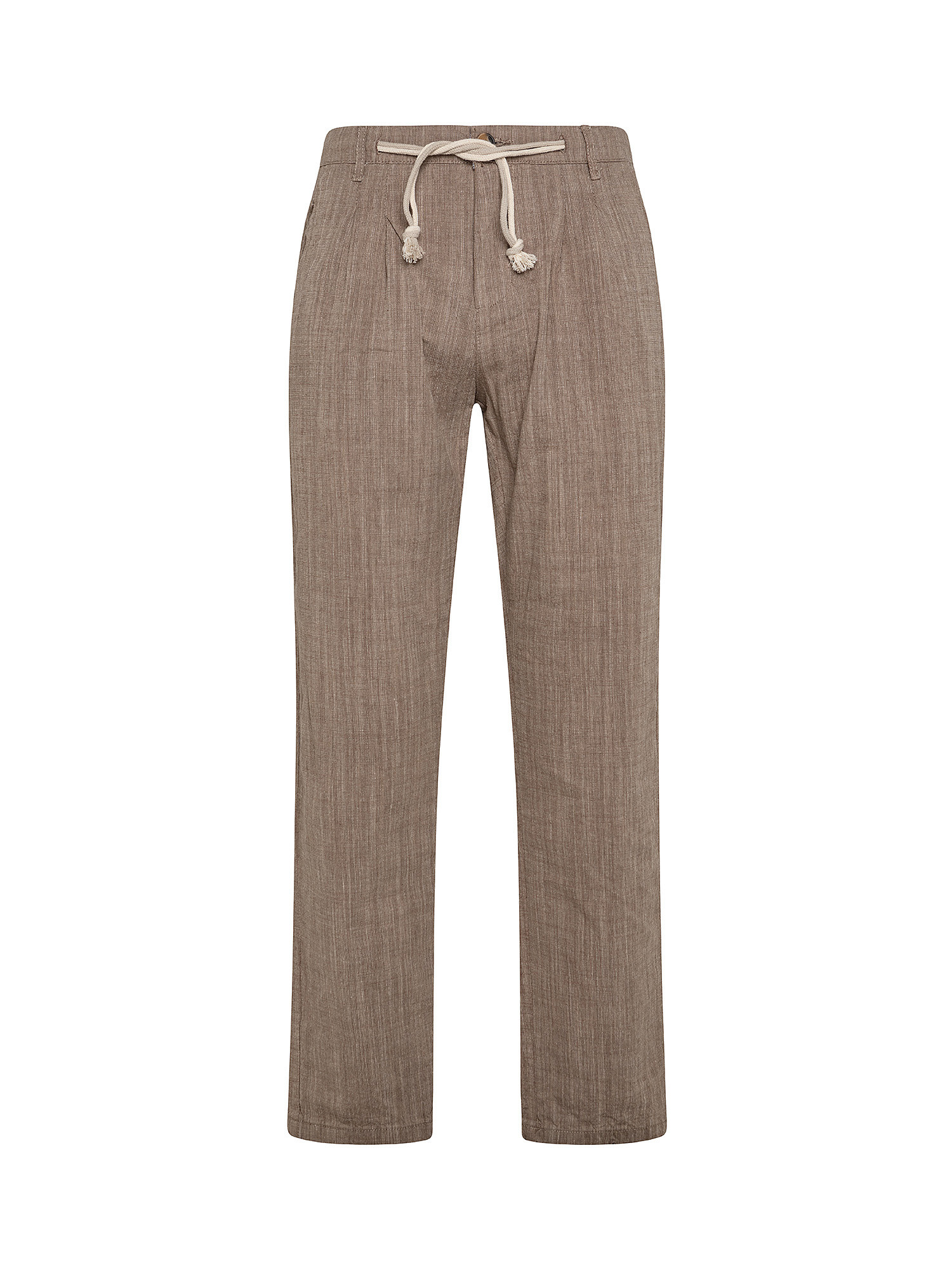 Trousers with drawstring, Beige, large image number 0