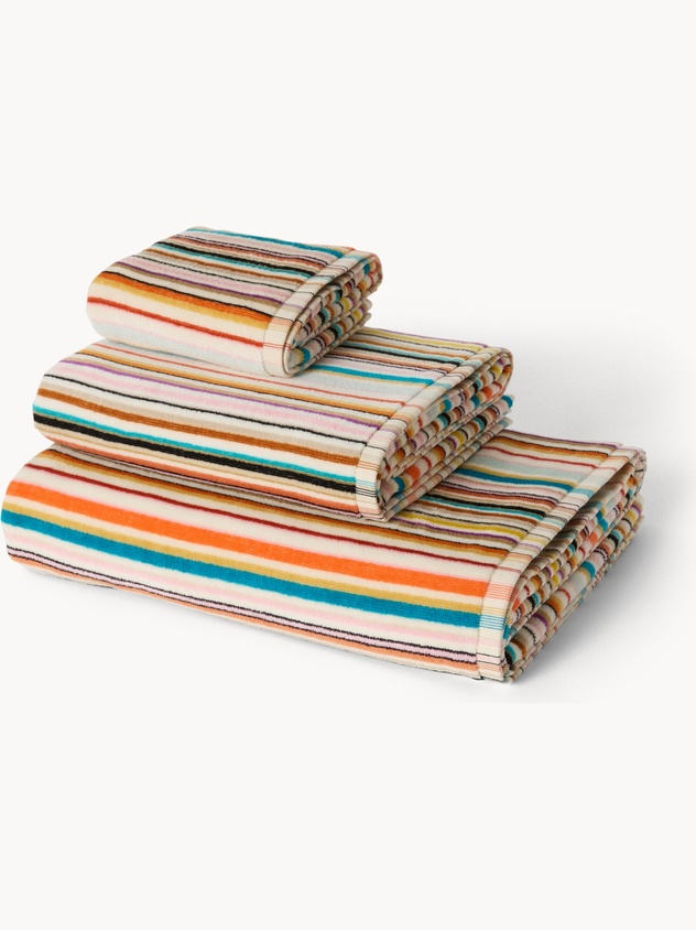Striped Cotton Velour Terry Towel - Introductory Price