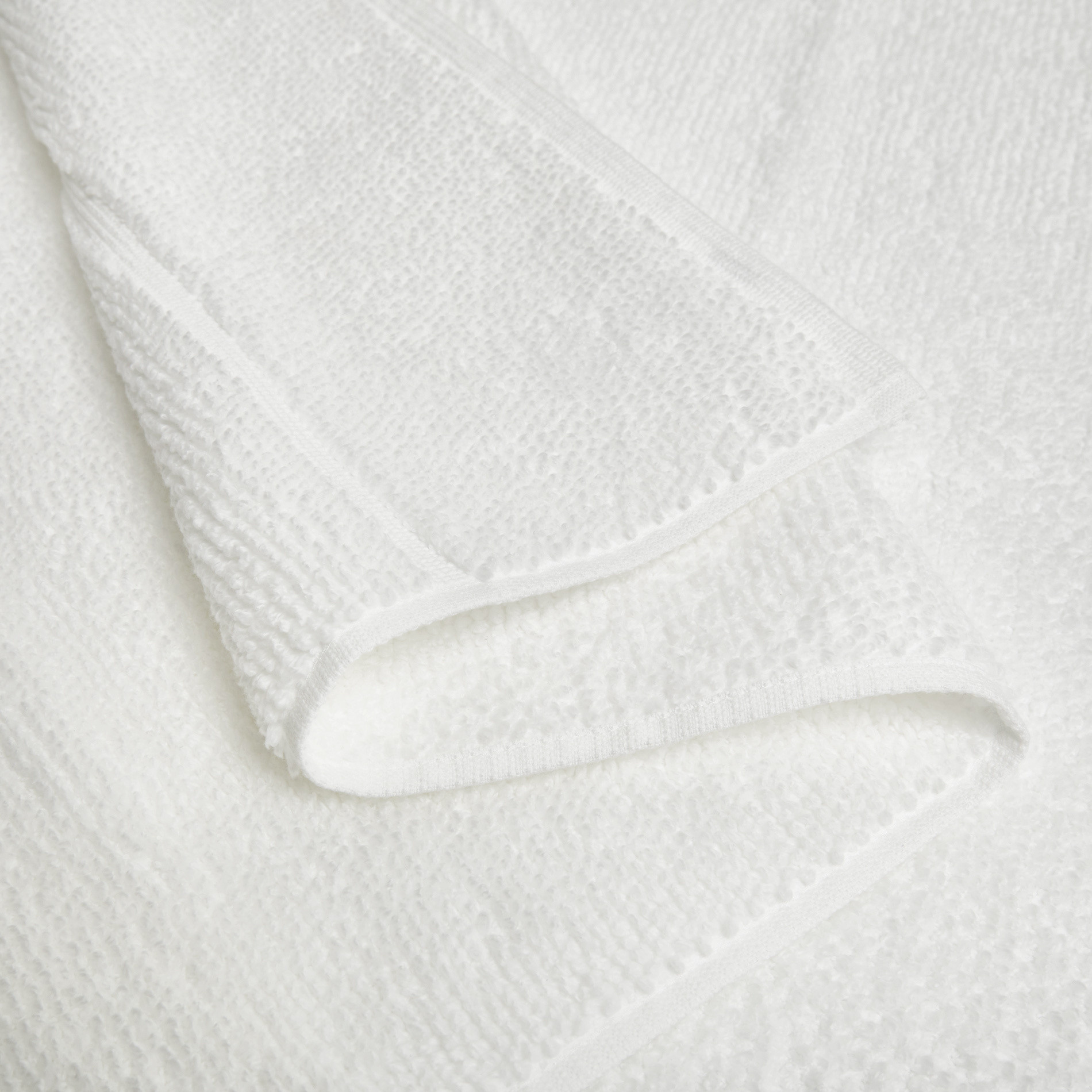 Asciugamano puro cotone tinta unita Thermae, Bianco, large image number 3