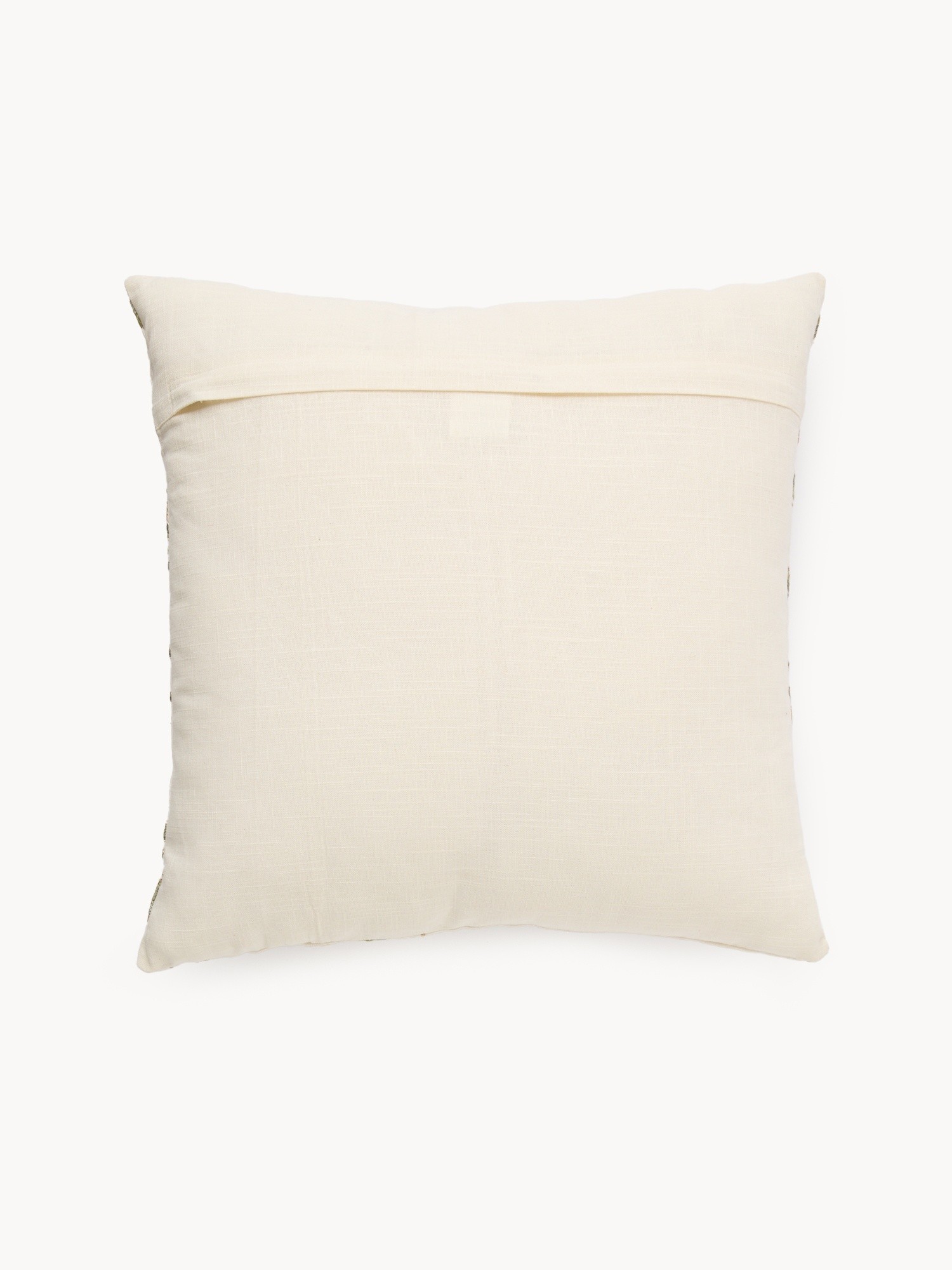 Foliage embroidered cushion 45x45cm, Verde/Oro, large image number 1