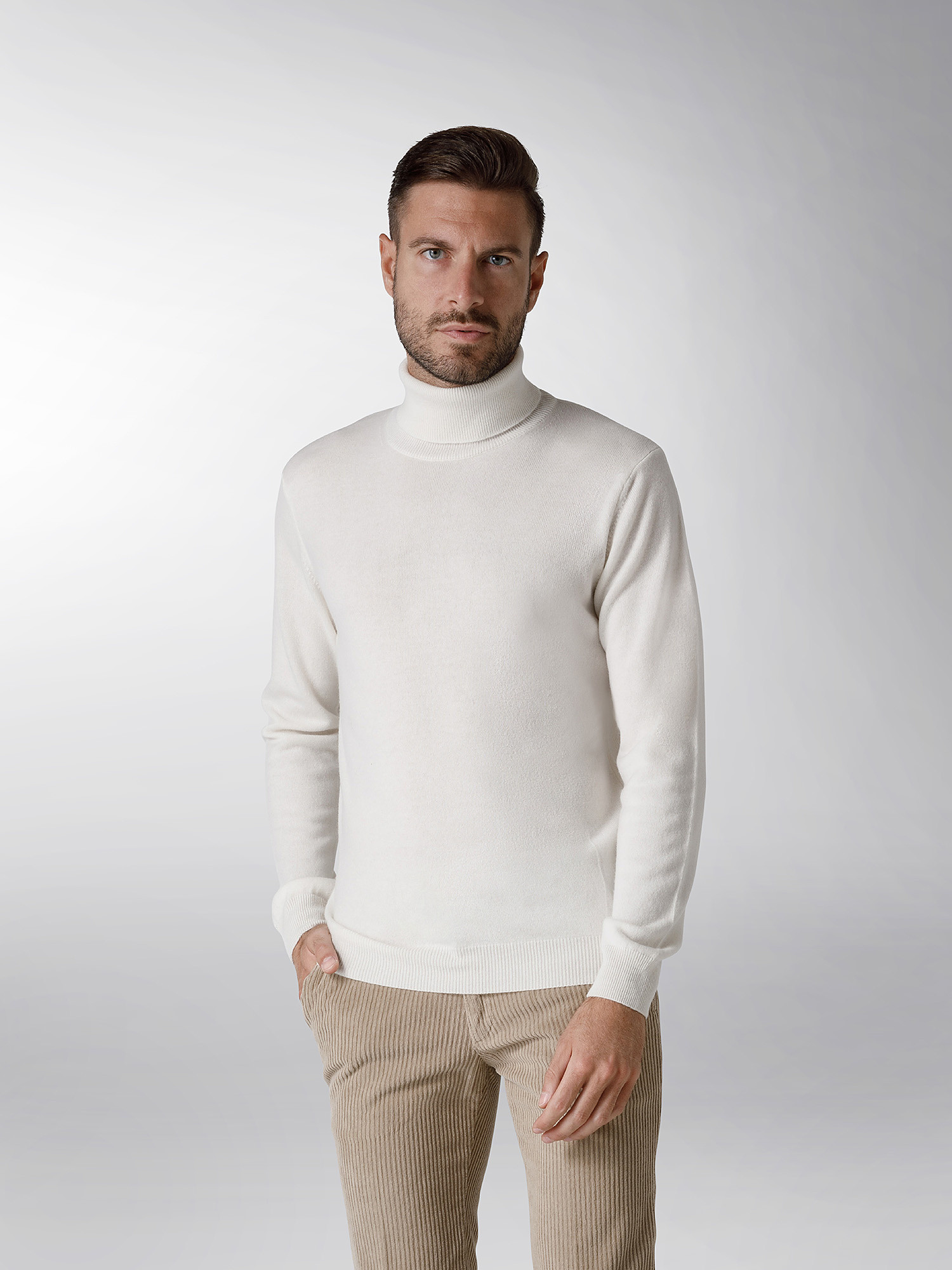 Coin Cashmere - Turtleneck in pure cashmere, White, large image number 1
