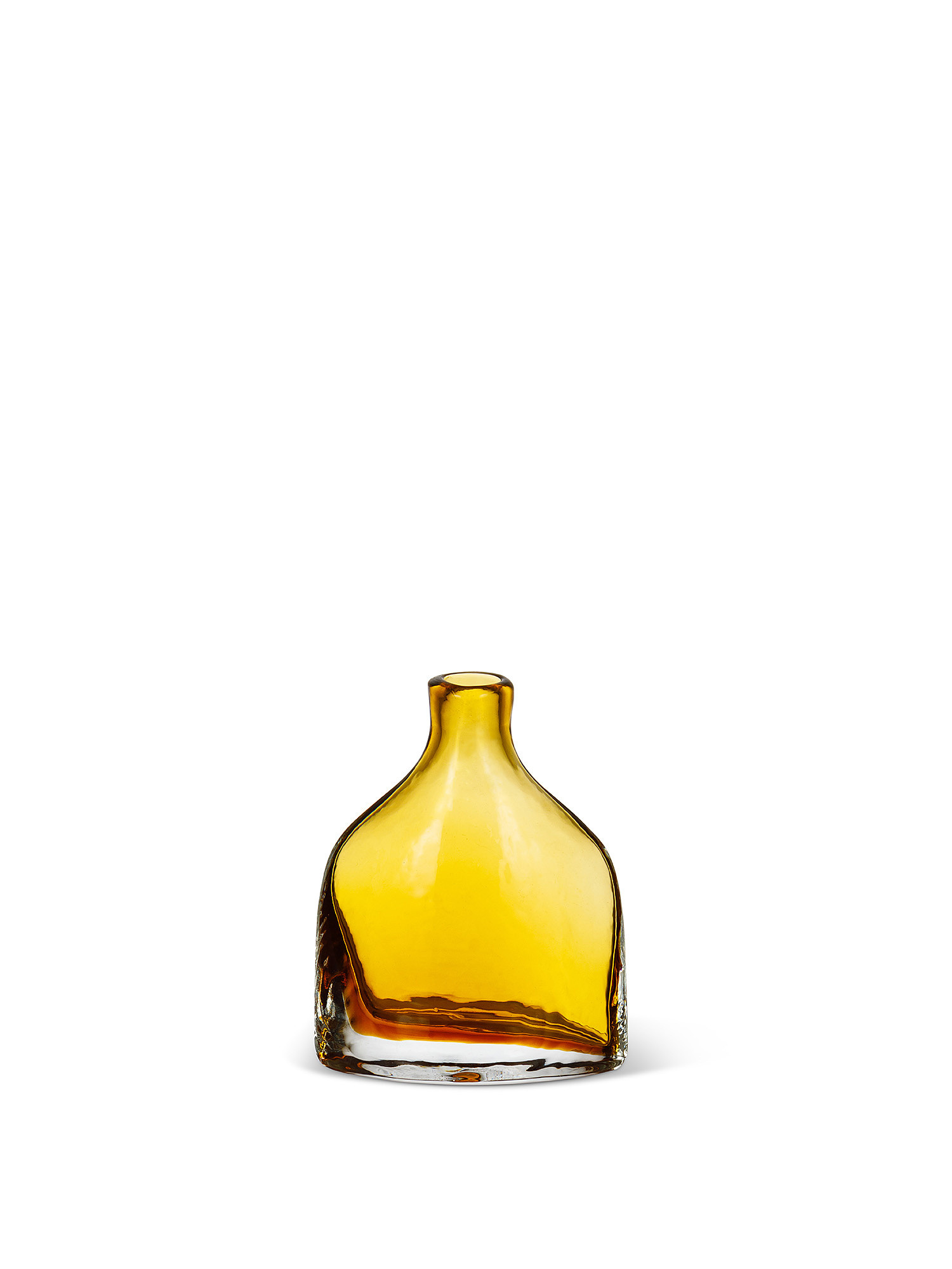 Bottiglietta decorativa in vetro colorato in pasta, Giallo miele, large image number 0