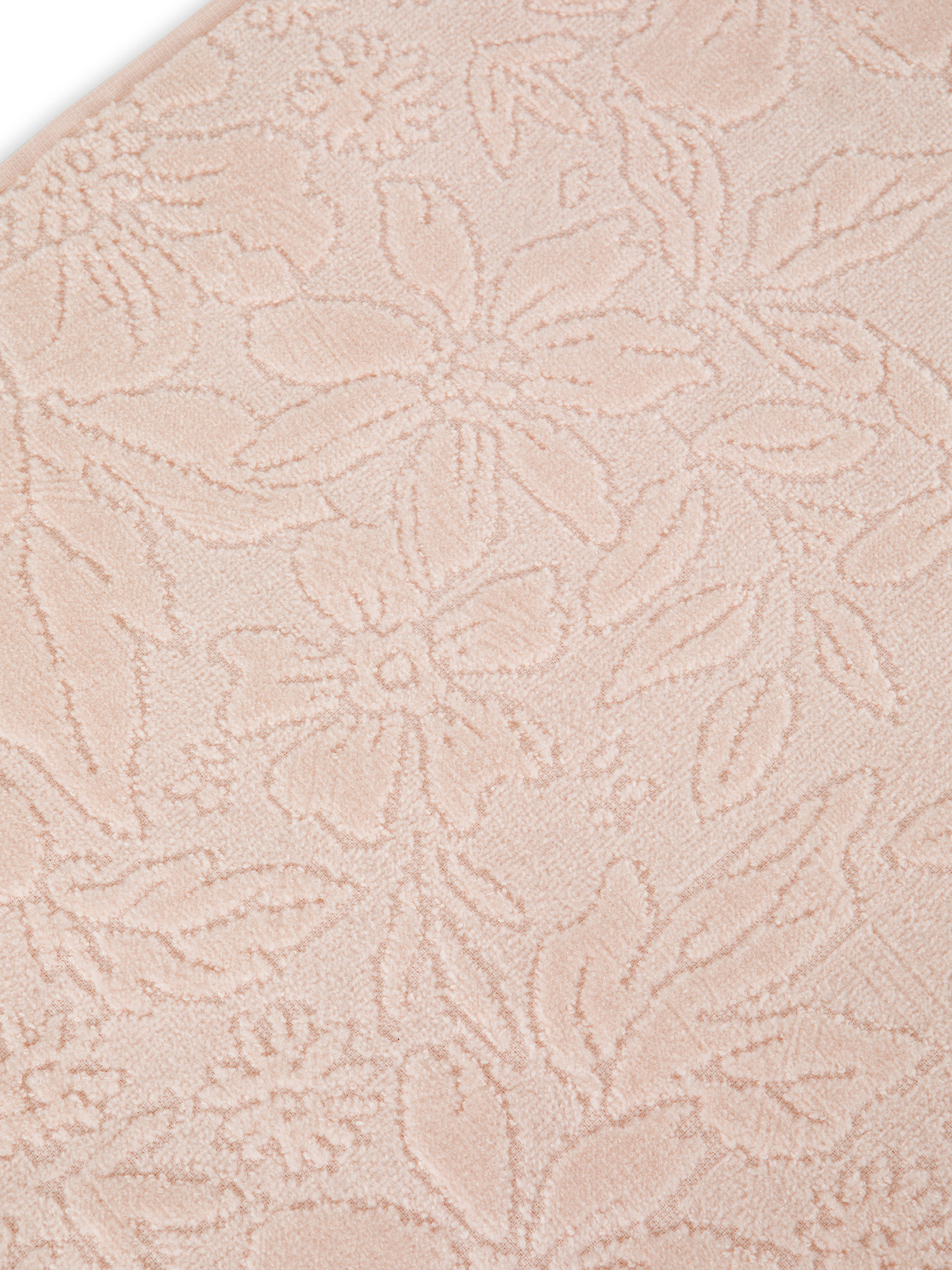 Asciugamano puro cotone lavorazione a fiori, Rosa chiaro, large image number 2