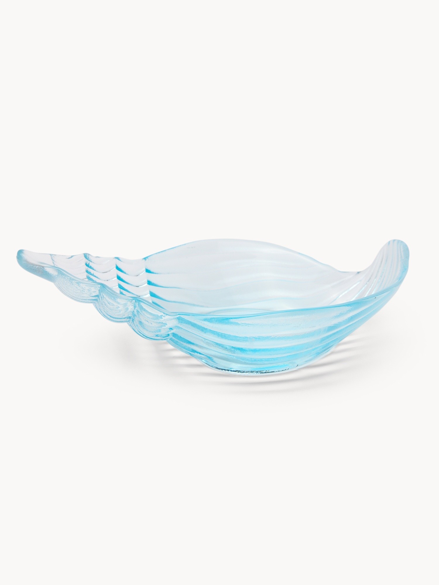 Glass saucer sprayed with shells - Introductory price, Light Blue, large image number 1