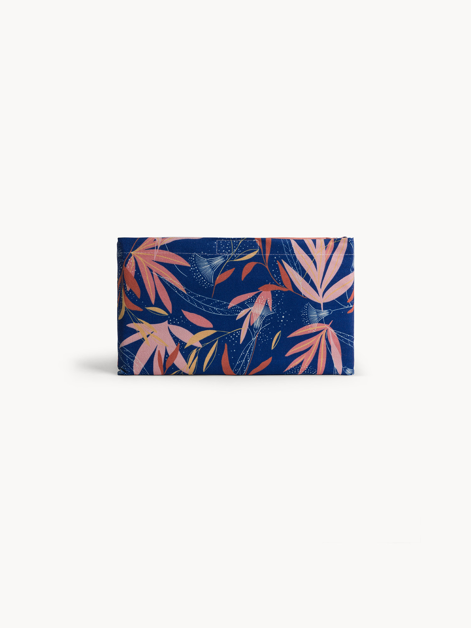 Microfiber sunbed towel with leaves motif, Dark Blue, large image number 2