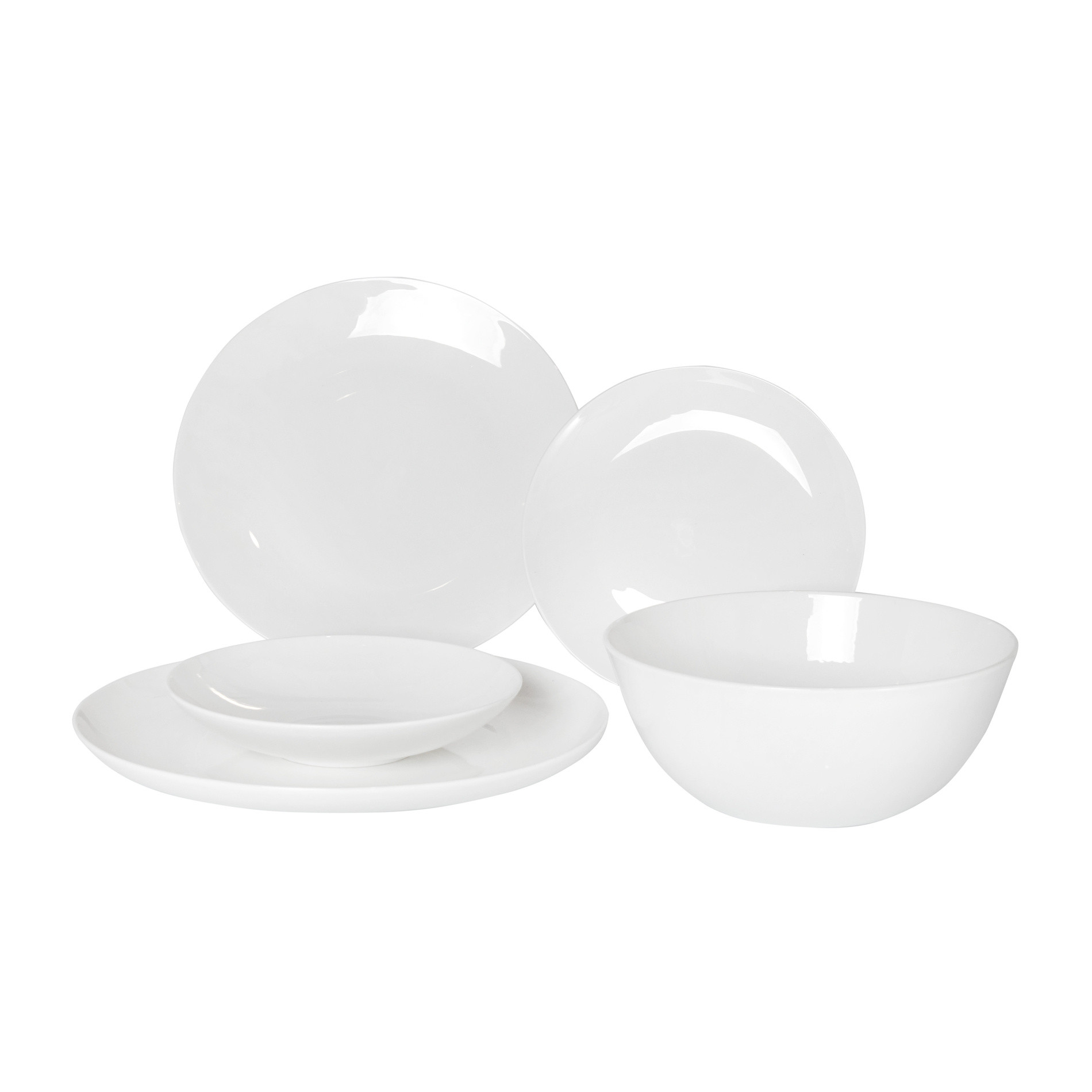 Anna porcelain salad bowl, White, large image number 1