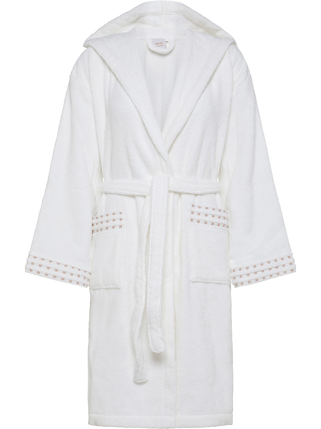 Portofino cotton bathrobe with geometric pattern