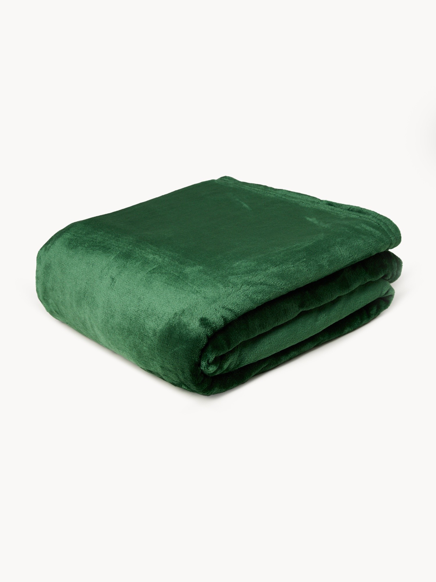 Maxi plaid in pile tinta unita, Verde, large image number 0